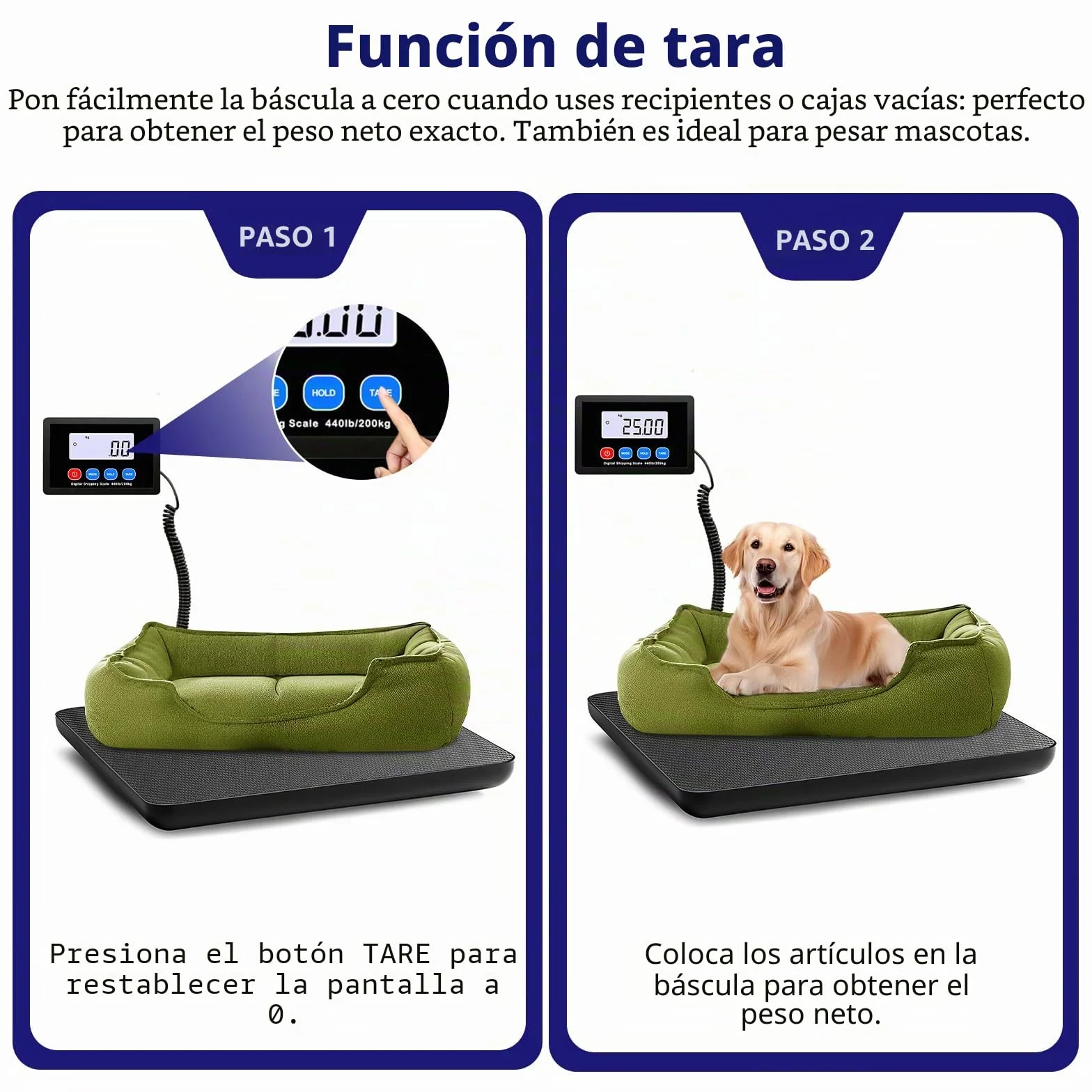 Báscula de Paquete 200KG, Balanza Postal Digital con LCD, Tara, USB, para Paquetes y Almacenes