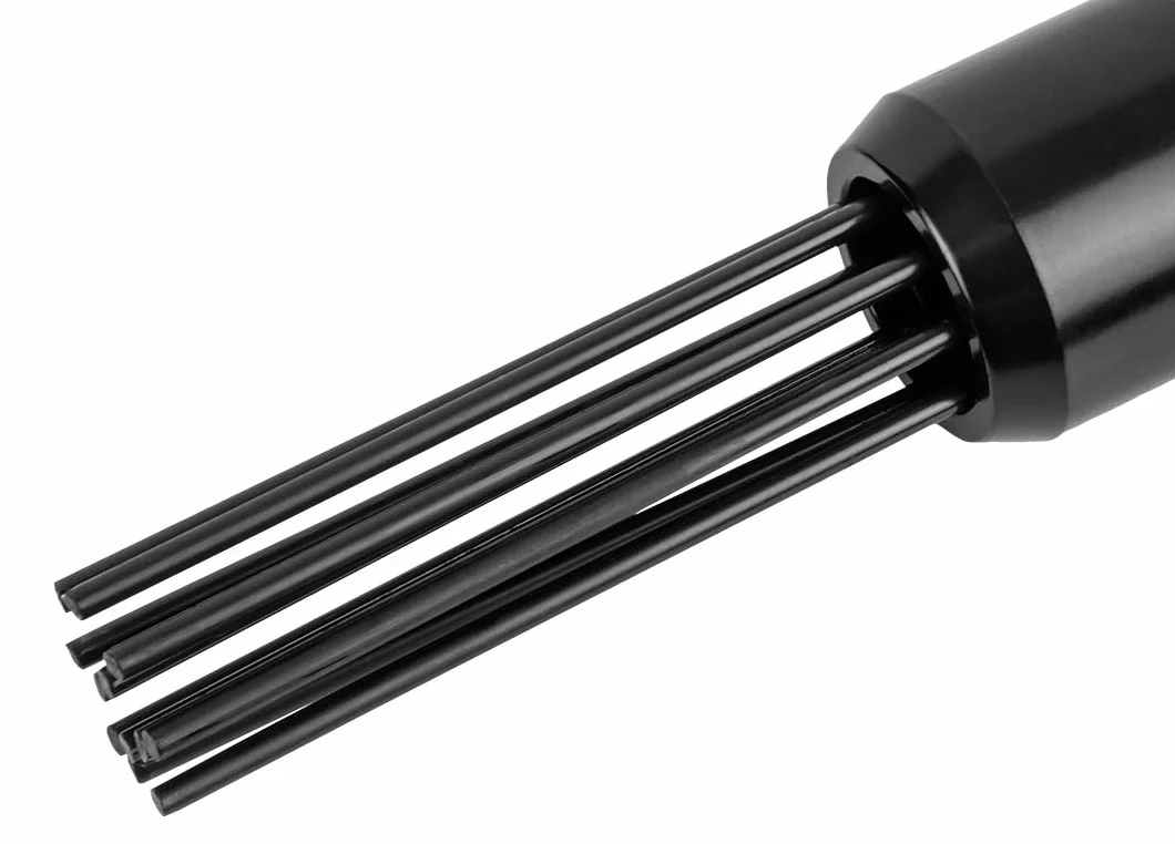 NEO TOOLS Martillo de aguja para óxido y soldadura, 12 x 3 mm, presión de trabajo 6,3 bar, consumo medio de aire 125 l/min, 4000 trazos/min, conexión, 1/4", peso 1,30 kg, CE