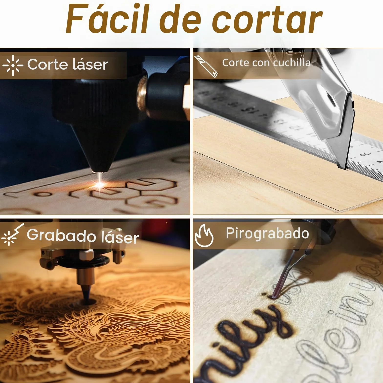 Pavlleen 12 Piezas Contrachapado A3,Basswood Contrachapado,420 * 300mm | Tablero Madera,Para Bricolaje,Regalos,Pintura,Manualidades,Decoraciones,CorteLáser,Modelado