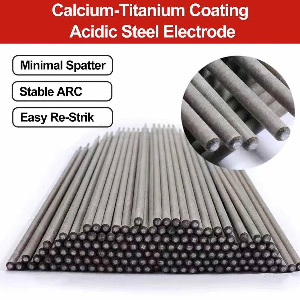 Electrodos De Soldadura E6011 De Acero Macizo De 1 Kg. Alta Potencia De Arco Y Penetración Profunda. Excelentes para Soldadura De Raíz Y Cordón En Tuberías,Diameter 3.2mm
