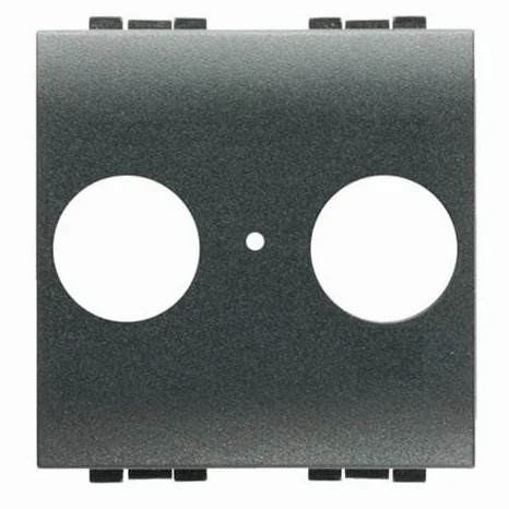 Tapa TV/R-SATBticino L4212 LivingLight2 modulos Antracita