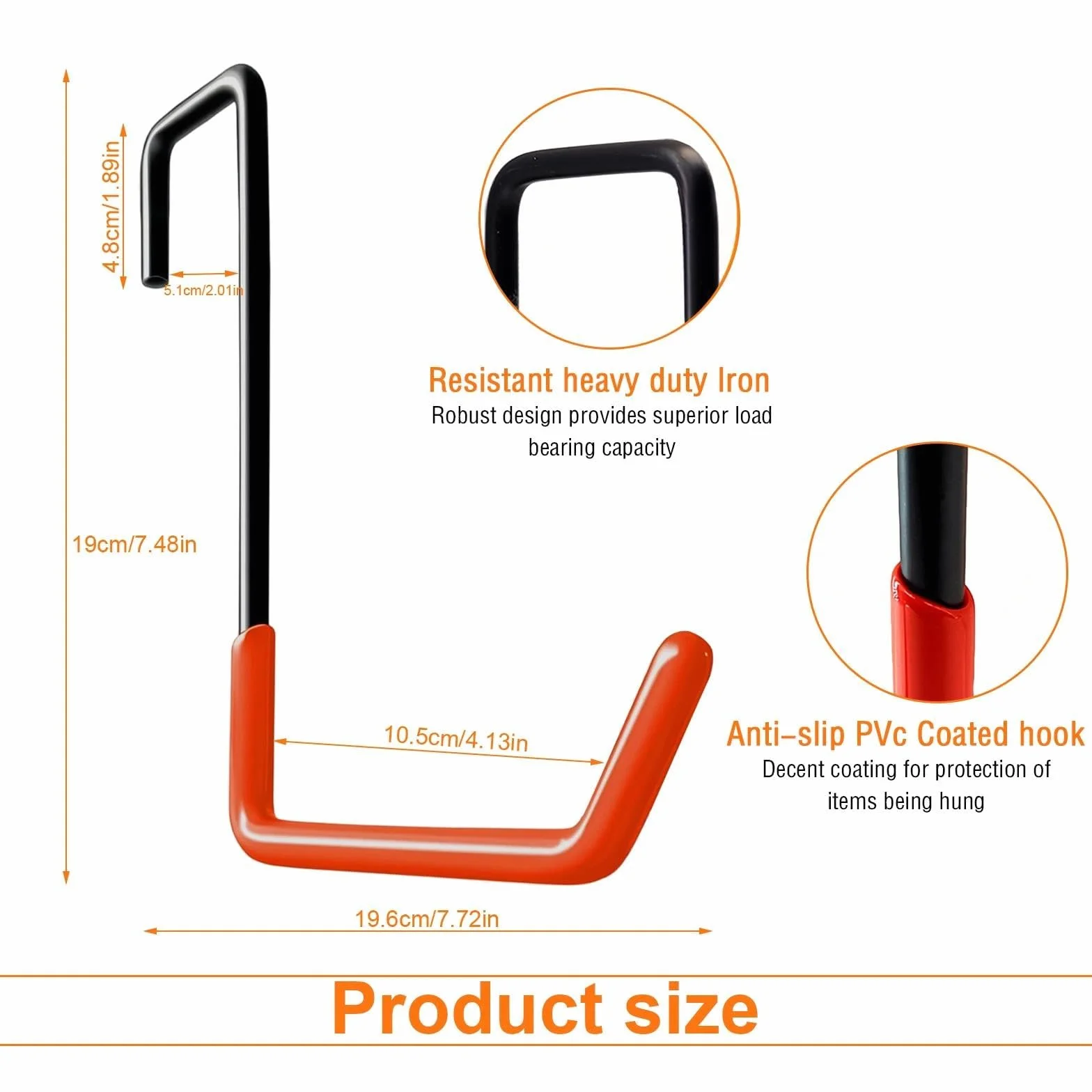 Ganchos para Colgar Bicicletas, 4 Piezas Soporte para Bicicleta, Colgador Bicicle Forma S, con Revestimiento Inmersión, para Colgar Bicicletas, Macetas, Herramientas Jardinería y Escaleras
