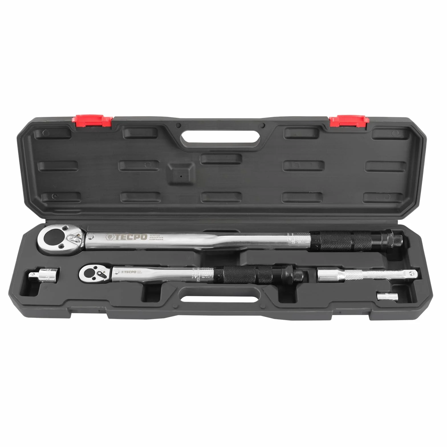 TECPO 2 llaves dinamométricas 1/2" 28-210 Nm + 1/4" 5-25 Nm herramienta de par