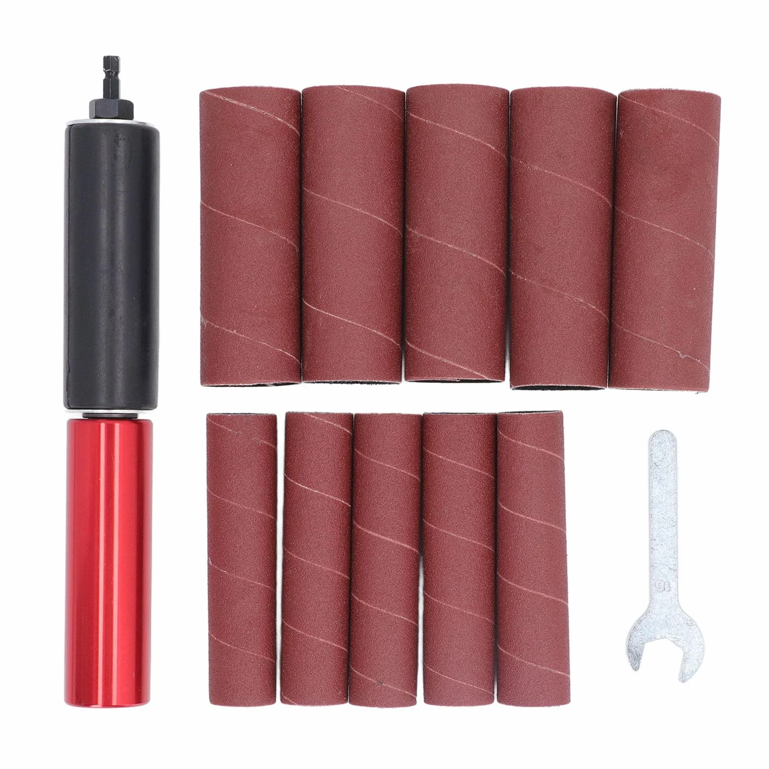 Kit de Tambor de Lijado con Prensa de Taladro de 1 tambour poncage perceuse 5 Pulgadas lija para taladro Estuche de Transporte para Herramientas, Adaptador de Lijadoras de rodillo