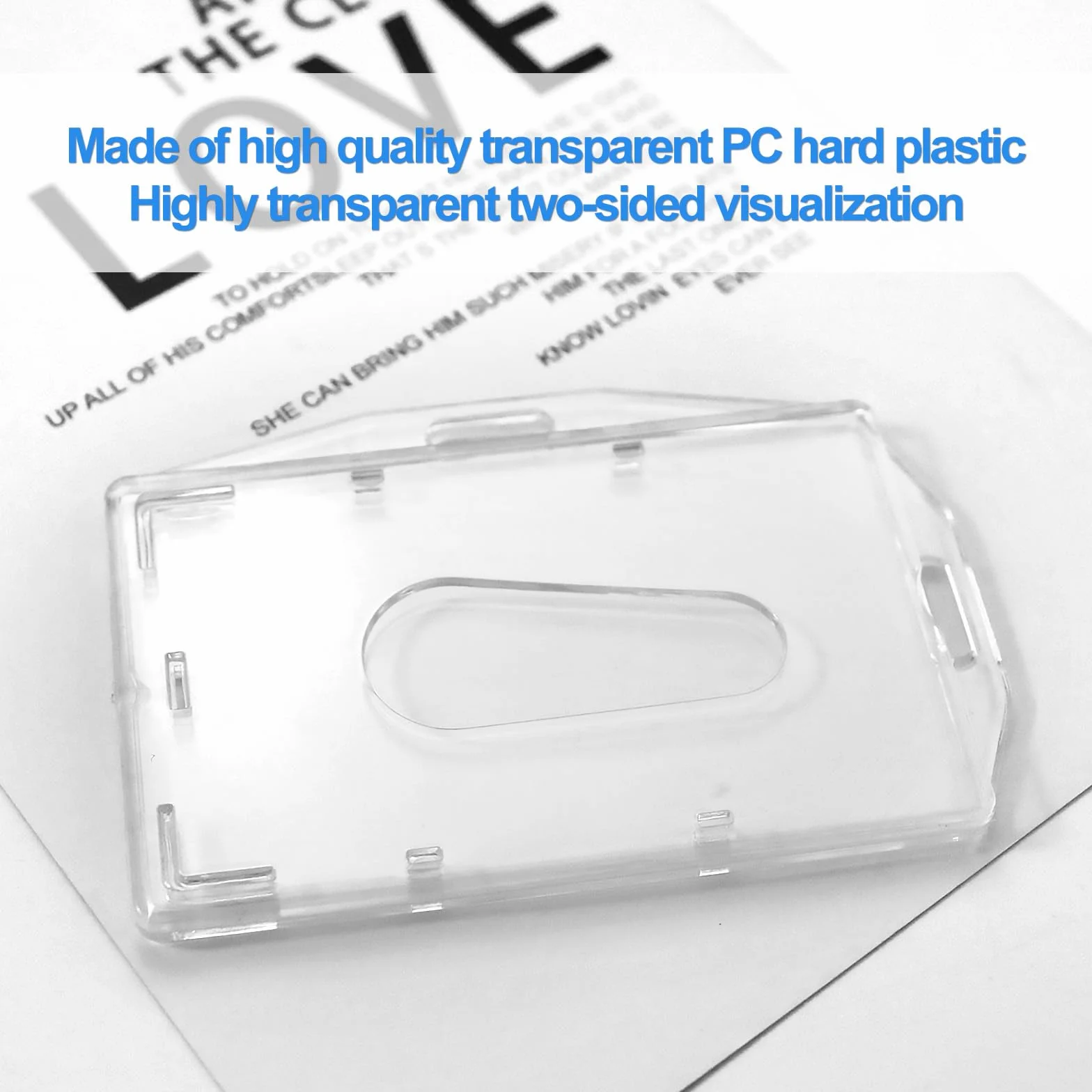 Redamancy 2 Pcs Badge Holder Vertical y Horizontal Tarjetas de Porta Tarjetas Identificativas con Ranura para el Pulgar