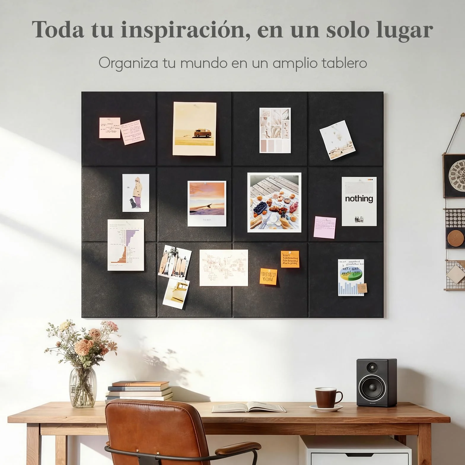 Lifewit Gran Tablero de Corcho Adhesivo 120x90 cm 12 Paquetes con 50 Pines