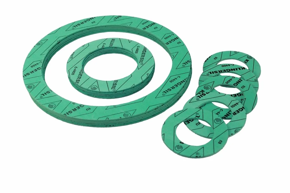 10 unidades de juntas DIN Klingersil® C-4400. Grosor: 2,0 mm. DIN 2690., DN 15 PN 40 - 50 x 22 x 2 mm, verde, 10