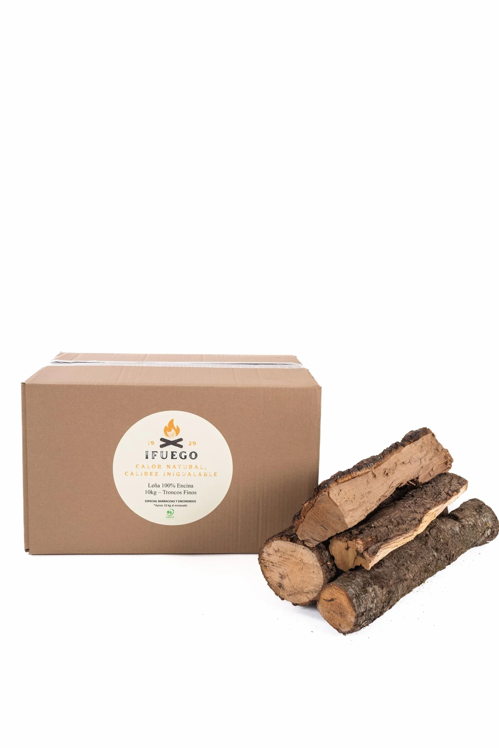 Leña para Barbacoas 100% Encina de Fácil Encendido (10kg)