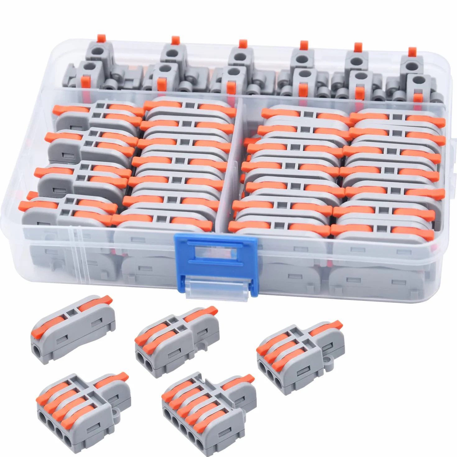 Conectores Eléctricos Kit 62 Piezas Conexión Rápida 0,2-4mm²