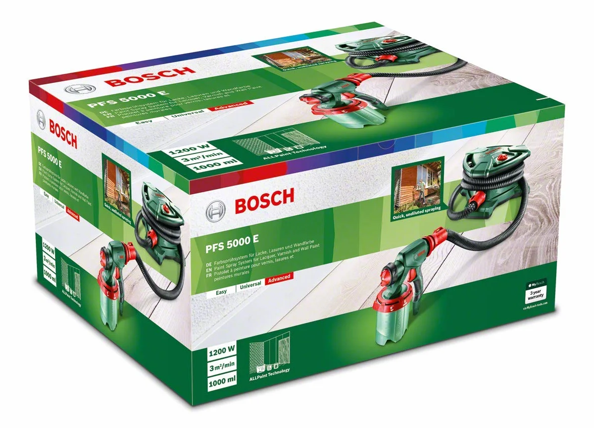 Bosch Sistema de pulverización de Pintura, Verde, 1200 W