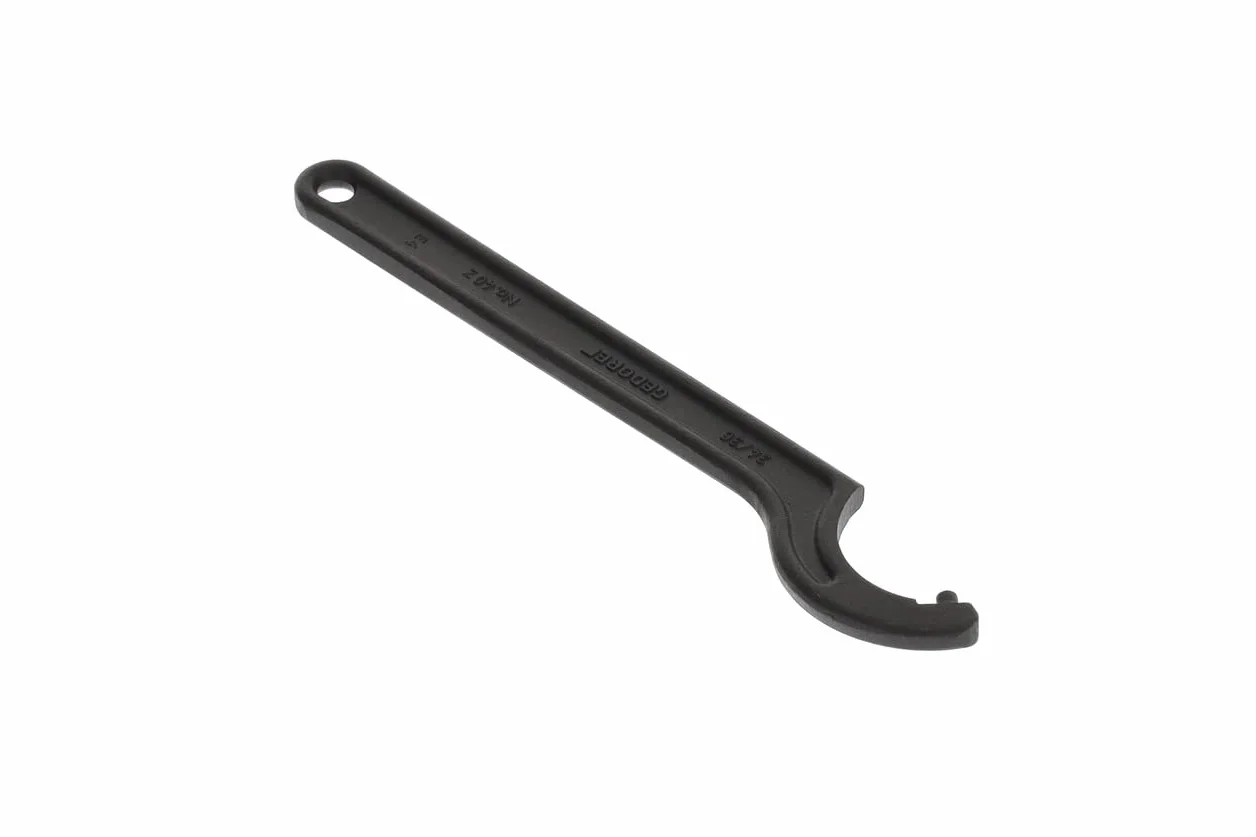 GEDORE Llave de gancho con espiga, Para tuercas cilíndricas con agujeros en cruz, Ancho de llave de 34 a 36 mm, Diámetro de punta 8 mm, Llave, 40 Z 34-36