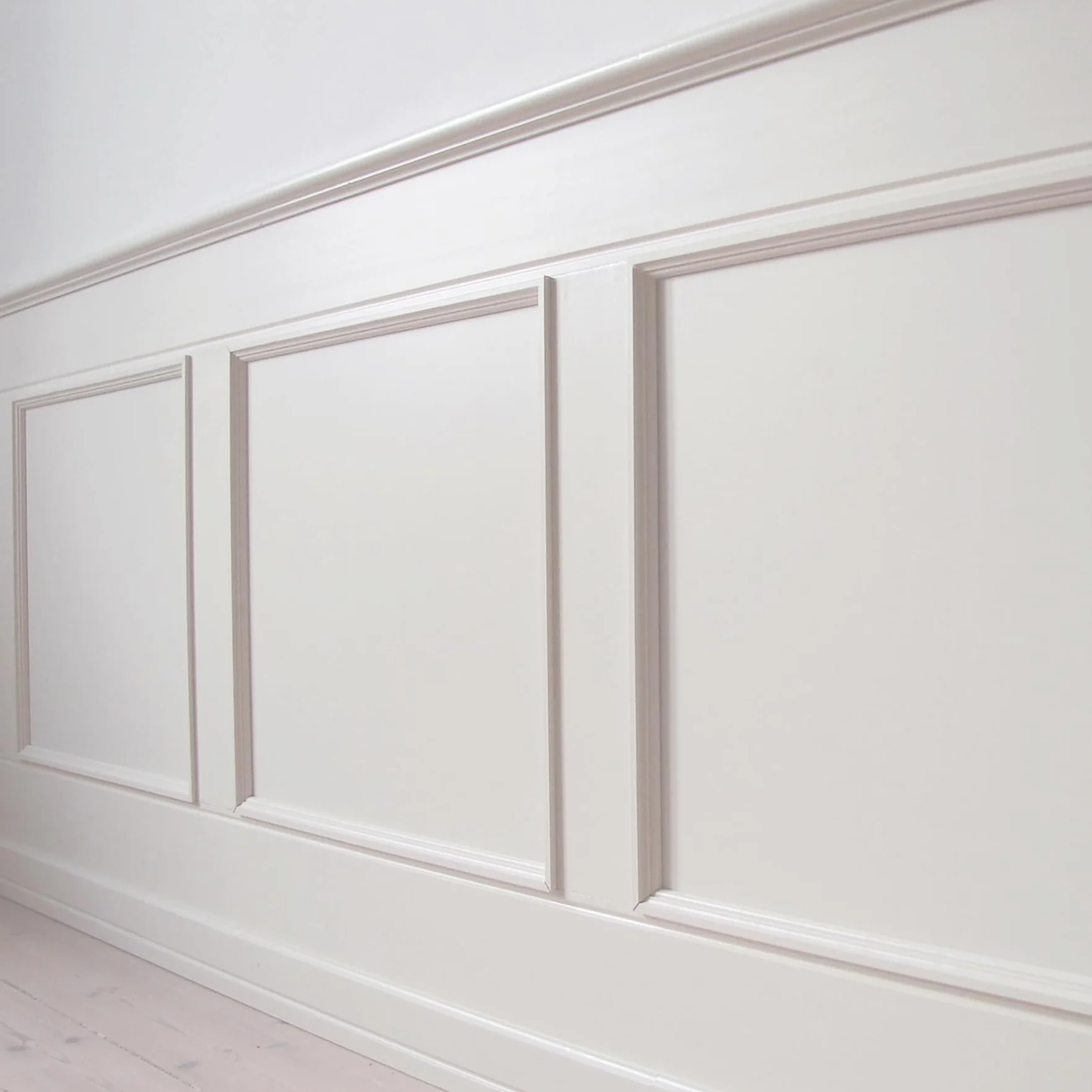 Hungbak Panel de moldura para riel de silla 3 m x 2,7 cm blanco pintable