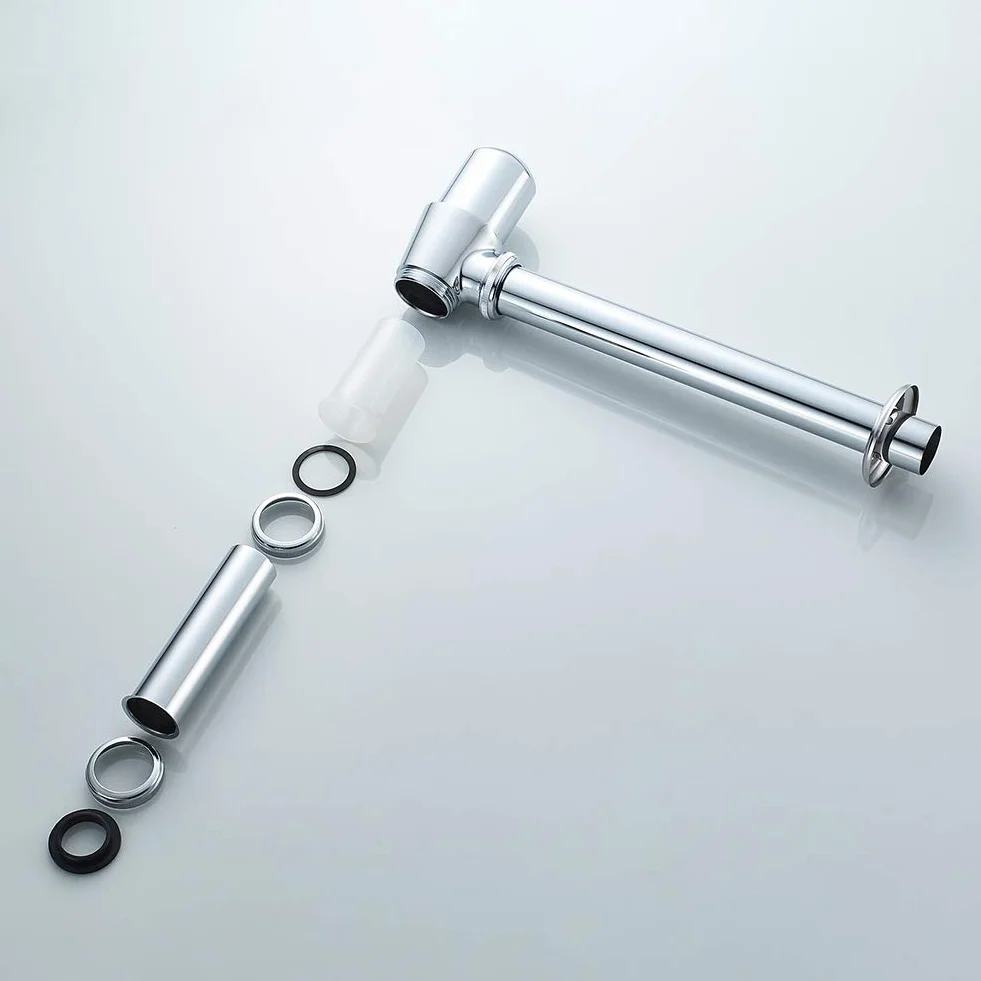 Ibergrif Sifón Universal para Fregadero 1-1/4 pulgadas x 32 mm Antiolor Regulable en Altura Cromado