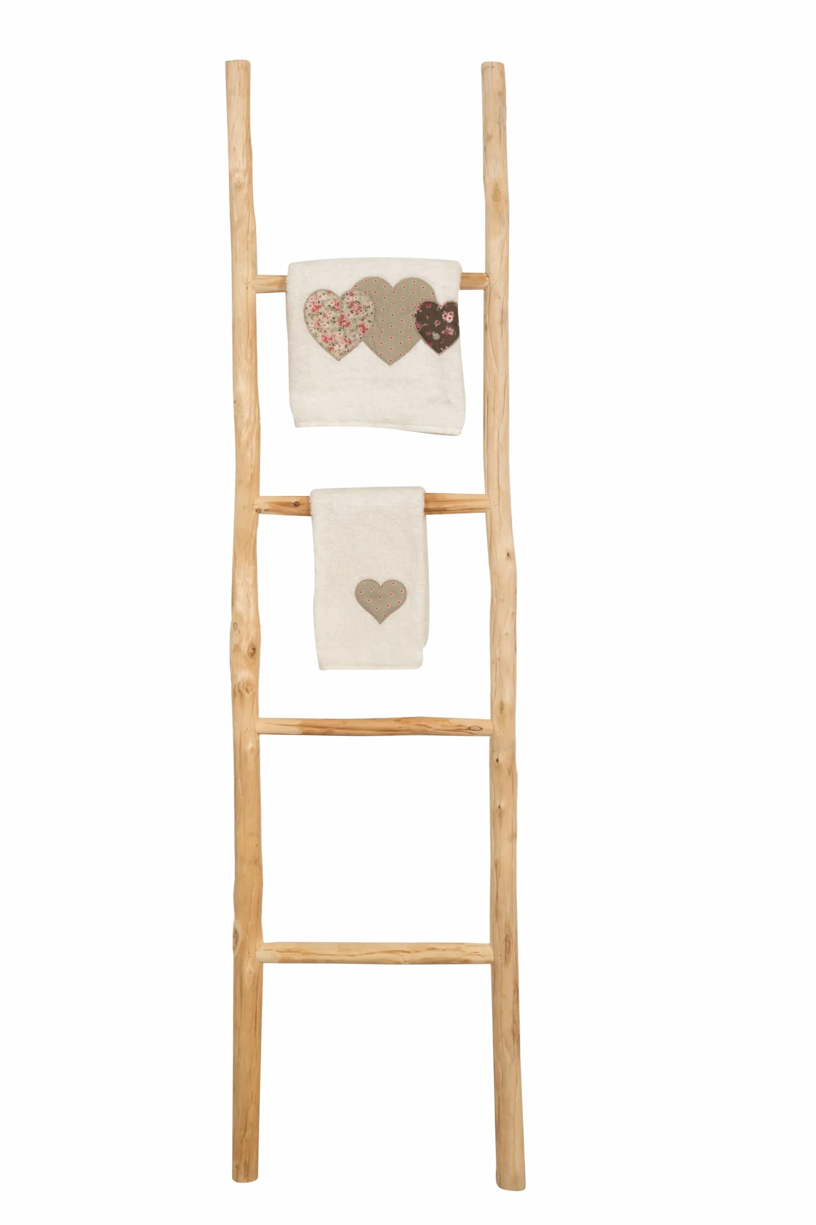 Biscottini Escalera toallero baño 148 x 36 x 3 – Escalera decorativa de madera – Toallero de bambú