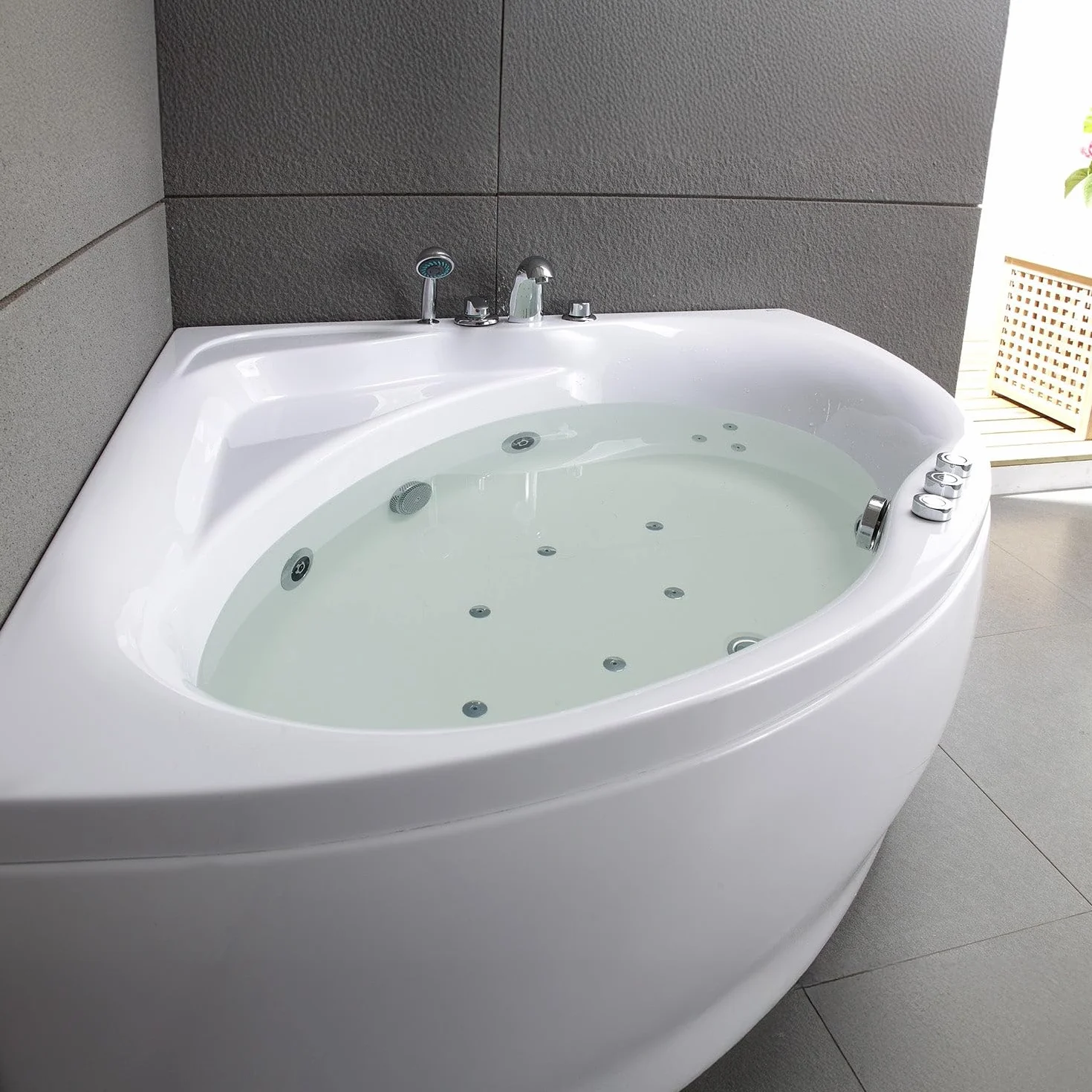 SPALINA Maldives Jets - Bañera de hidromasaje Clásica L. 135 x l. 135 cm