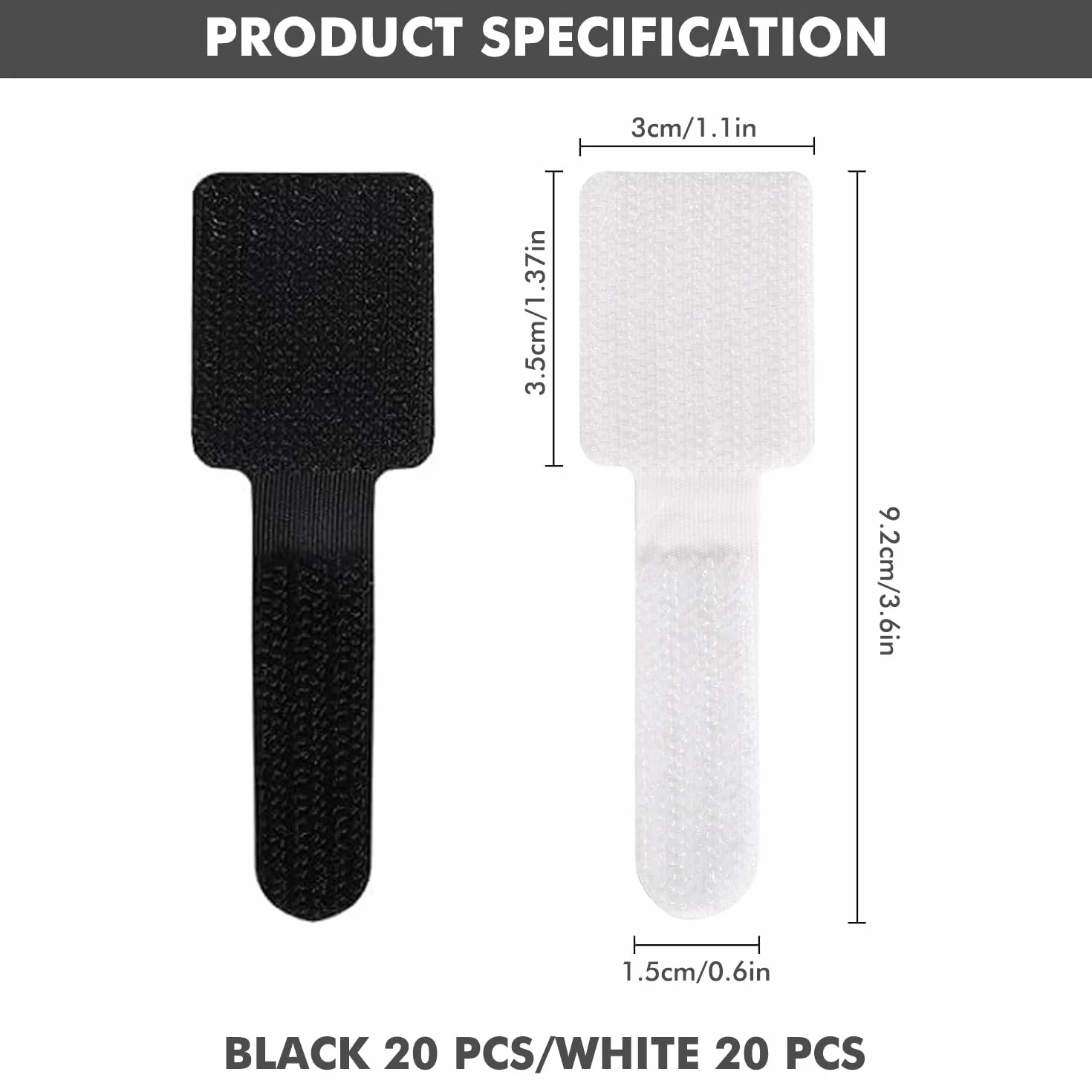 Organizador de cables 40 piezas, gestión de cables para escritorio, soporte autoadhesivo