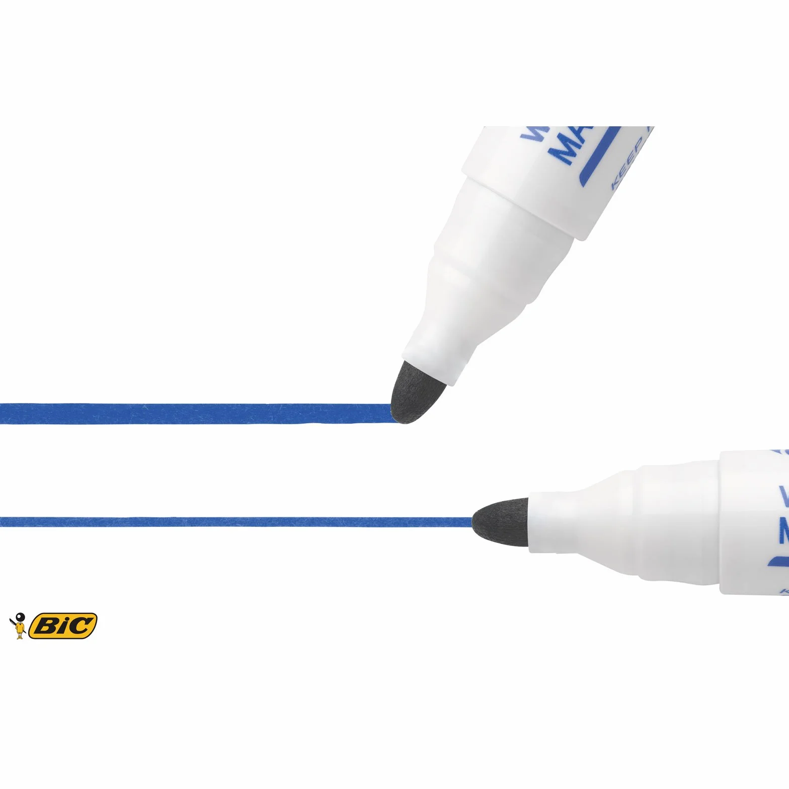 BIC Velleda Marking Rotuladores para pizarra blanca, 1701 ecolutions, Negro, Punta Media, Caja de 12