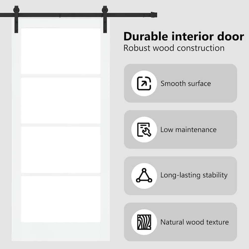 vidaXL Puerta Corredera ORKDAL y Negro 93 x 211 cm, Sala de Estar, Puerta corredera Moderna, Madera de Pino Duradera, Vidrio, Divisor Elegante, diseño contemporáneo