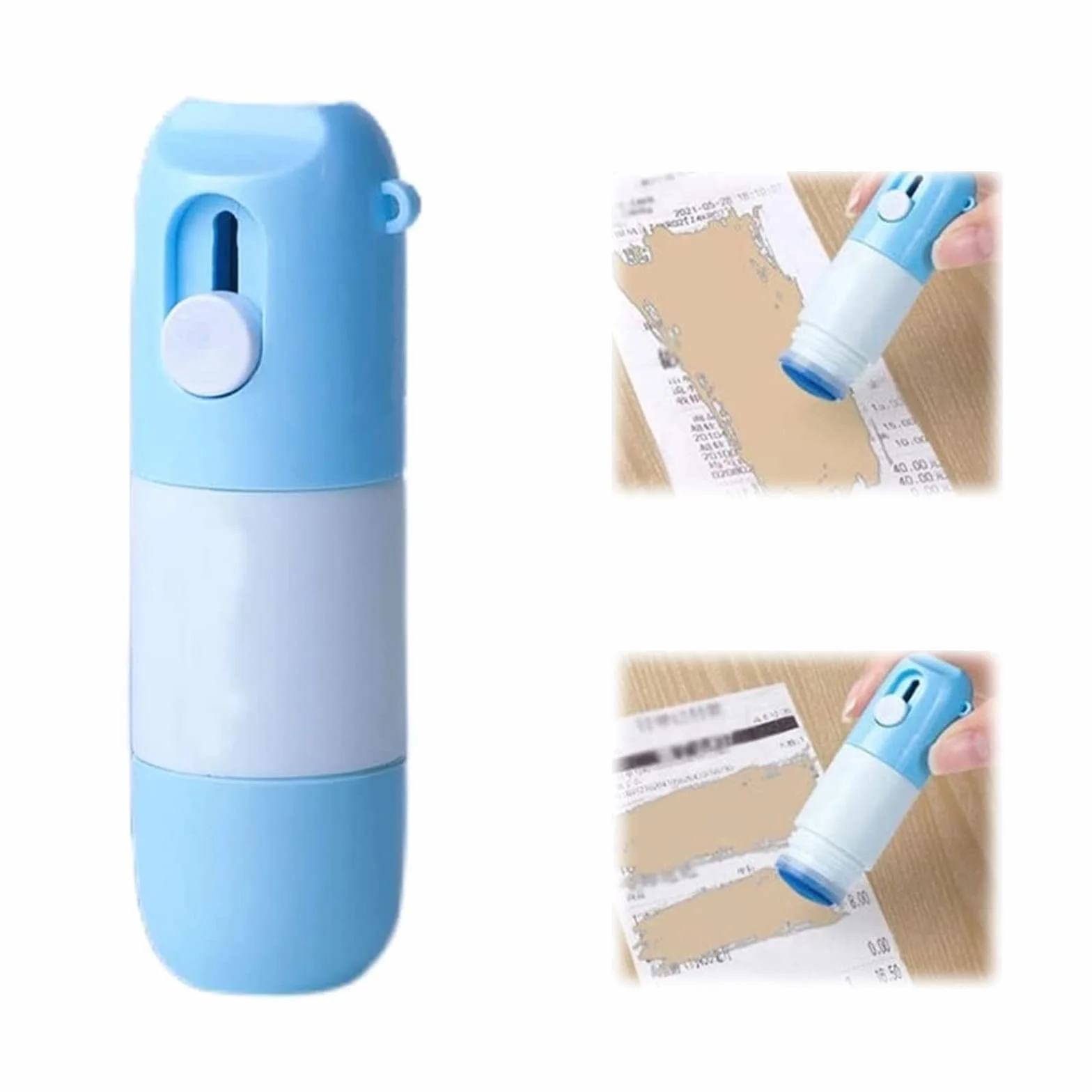 Fluido de corrección de papel térmico con cuchillo de desempaquetado, protege información importante elimina el abridor de cajas de privacidad, para etiquetas de paquete (1 unidad)