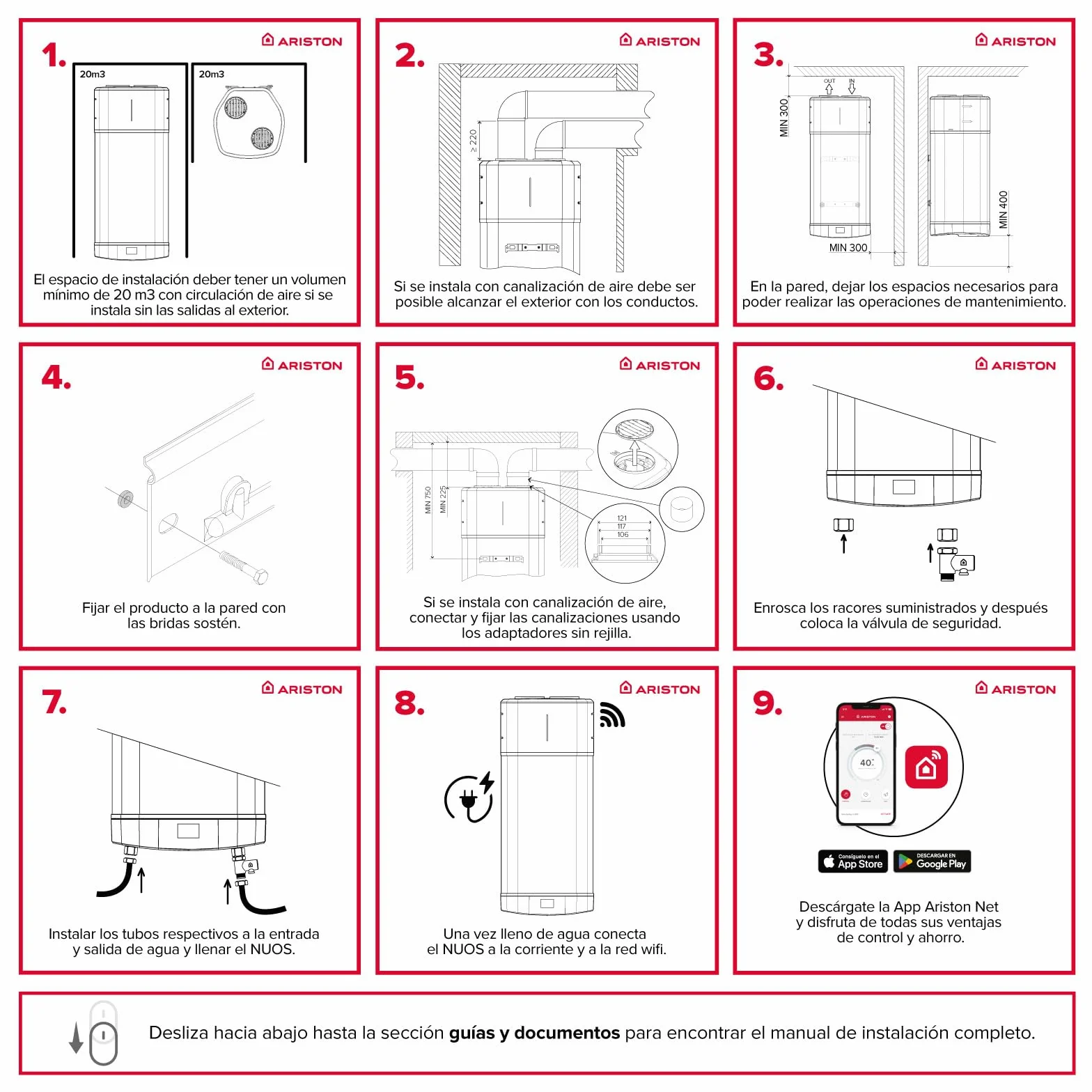 Ariston Nuos Plus S2 Wifi - Termo 80 Litros con Bomba de Calor, Calentador de Agua Bajo Consumo, Control con App, Compatible con Alexa, Clase A+ (A+/F) - Servicio Post-Venta solo Disponible en España