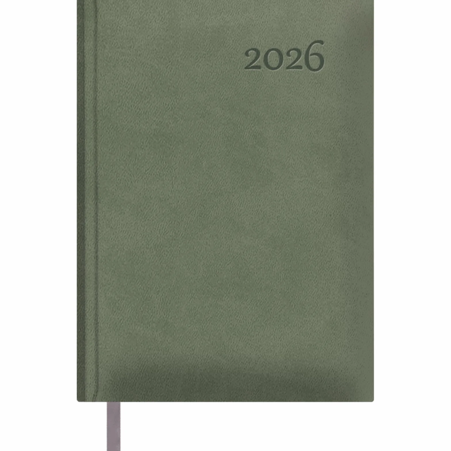 Agenda 2026 Día Página Tamaño A5 14x20 cm Tapa Dura Polipiel 12 Meses Planificador Anual Español Marcapáginas Lausana Verde