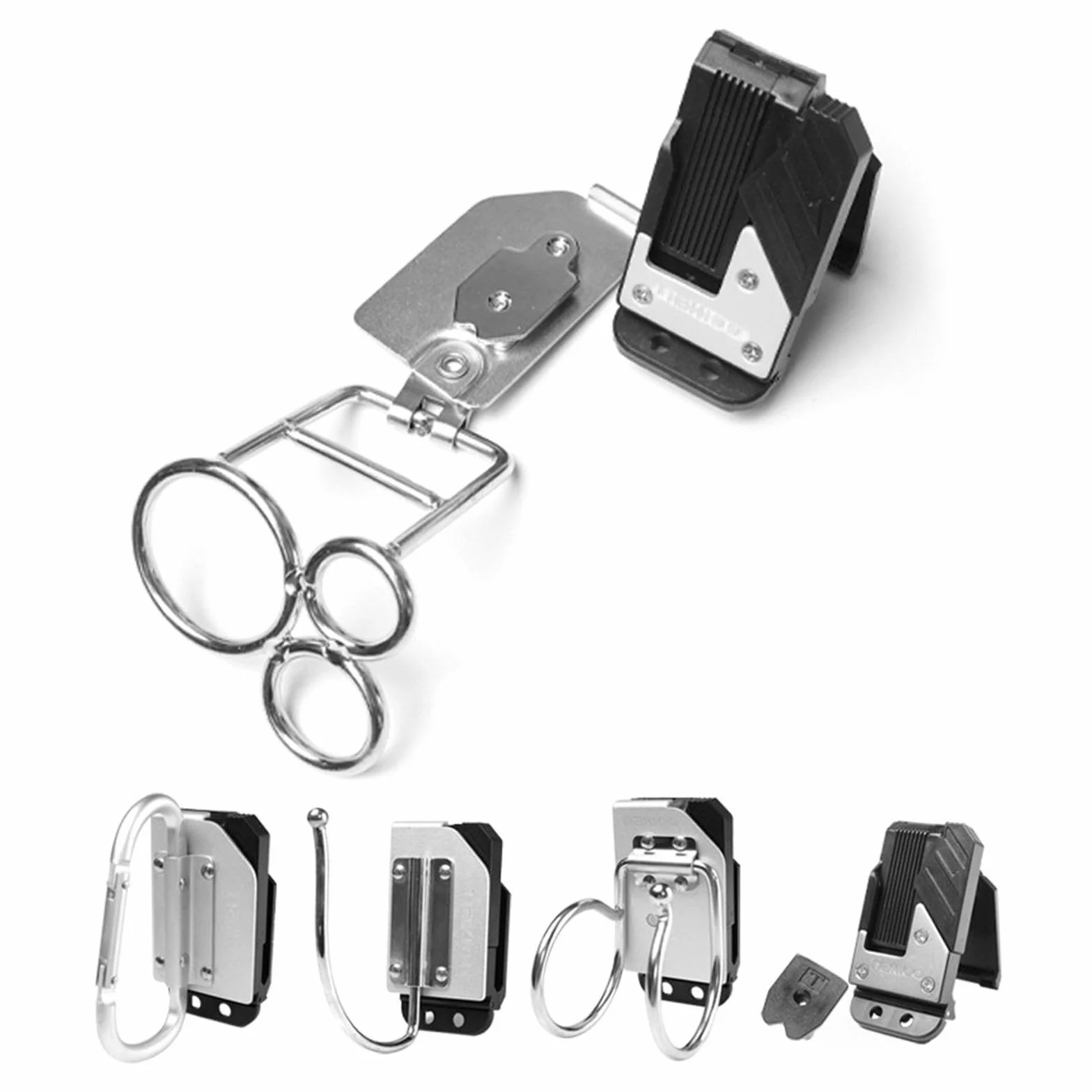 Portaherramientas de Cintura para Cinturón con Liberación Rápida Holster de Metal Giratorio Clip para Herramientas Gancho para Martillos y Hachas, Style a