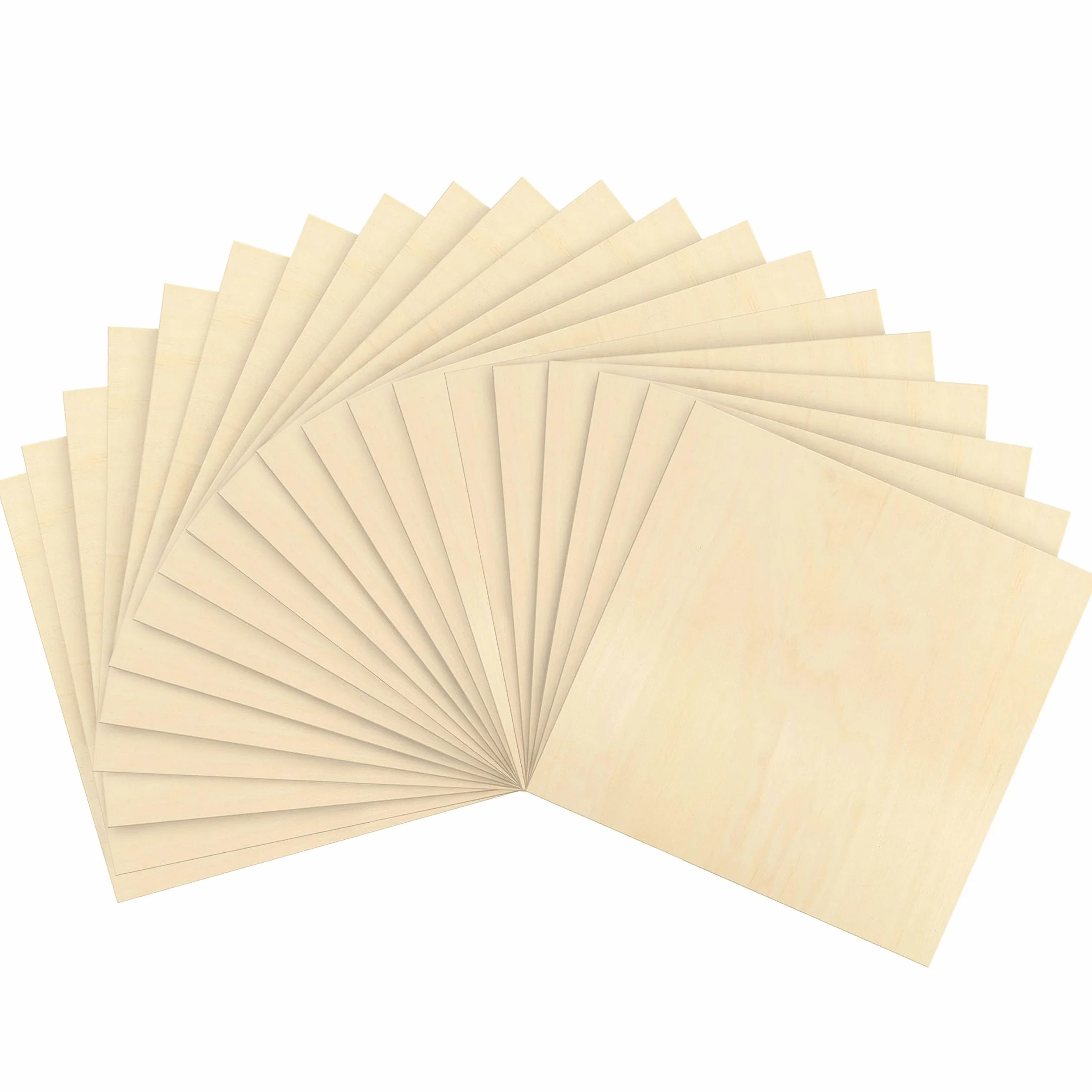 Belle Vous Tablero Madera Contrachapado 3mm - 20x Tablas de Madera de Abedul 30 x 30 cm - Para Bricolaje Proyectos Manualidades Corte Laser Pintar Modelado Grabado Pirograbado