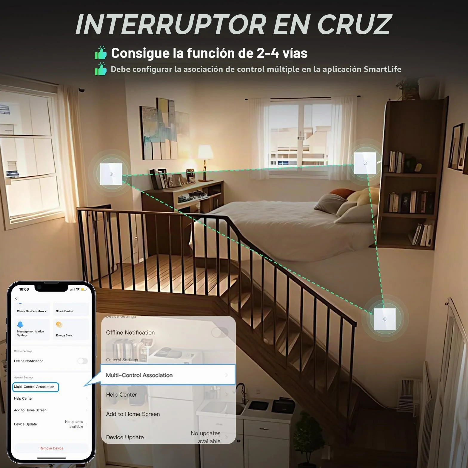 BSEED Interruptor de Pared WiFi,Interruptor Inteligente 1 Gang 1 Vía con Pantalla Táctil Blanco,Compatible con Alexa, Google Home, Control de APP y Función de Temporizador【Se necesita Neutro】