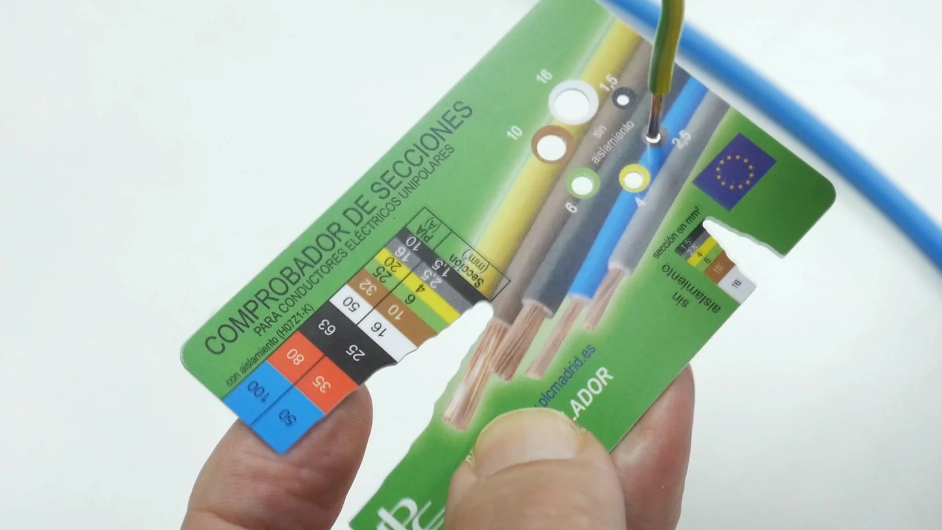 Genérico Comprobador de secciones de conductores eléctricos