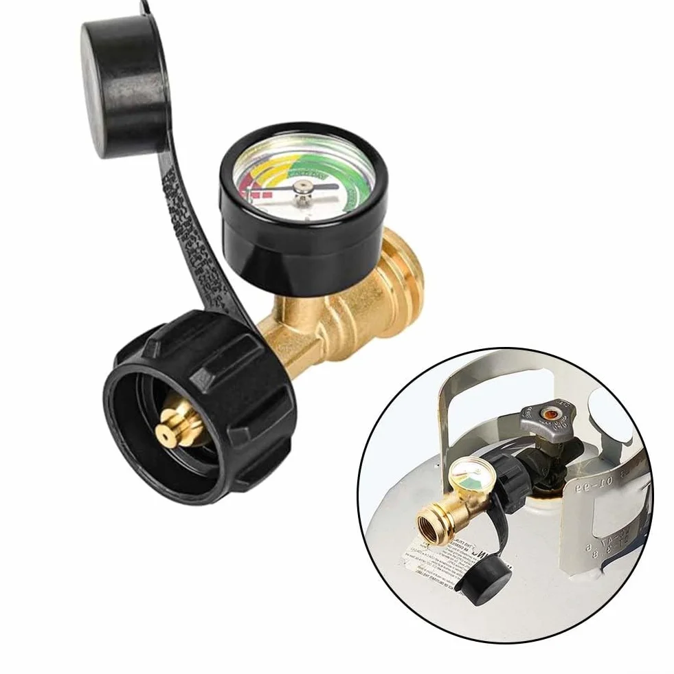 Medidor de tanque de gas, indicador de nivel de tanque con detector de fugas, medidor de gas para GLP, propano, butano, cilindro de gas, monitor de botella