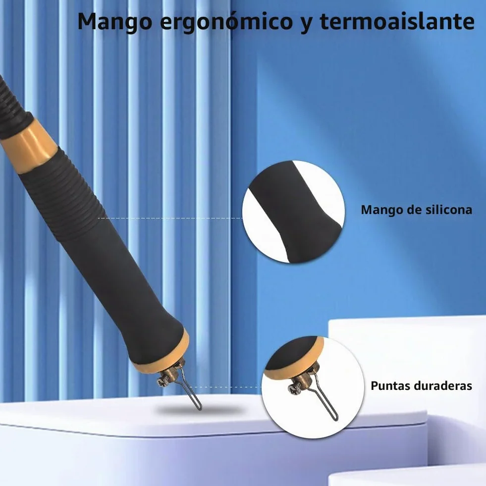 Máquina de Pirograbado Profesional Kit de Quema Lapiz Pirografo Madera | 23 Puntas | Temperatura Regulable | Bolsa de Transporte | para Grabado en Madera Cuero