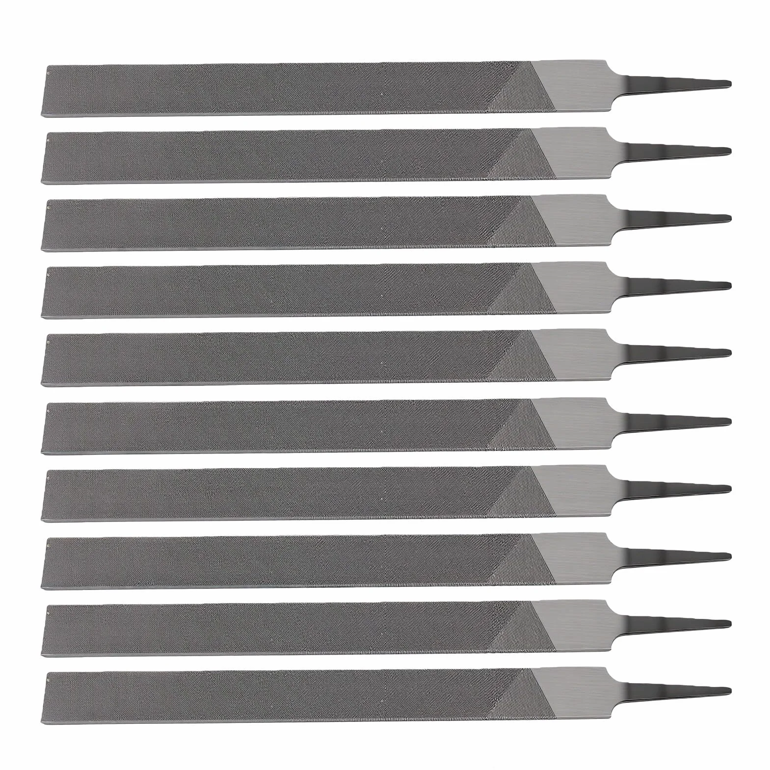 Luocute Lima Plana de Metal, Herramienta de Limado, 9,84 Pulgadas, Acero Al Carbono T12, for Trabajo de Metal (Bien 10PCS)