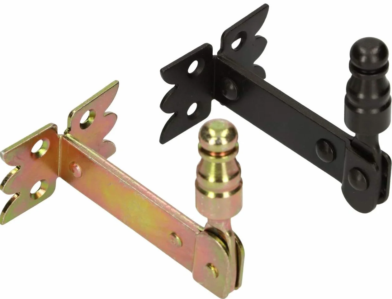 KOTARBAU® Retenedor para contraventanas, Negro 68 mm, Retenedor Decorativo, Tope para contraventanas, Herrajes para contraventanas, Anclaje de Seguridad, Soporte para Sujetar contraventanas, Gancho