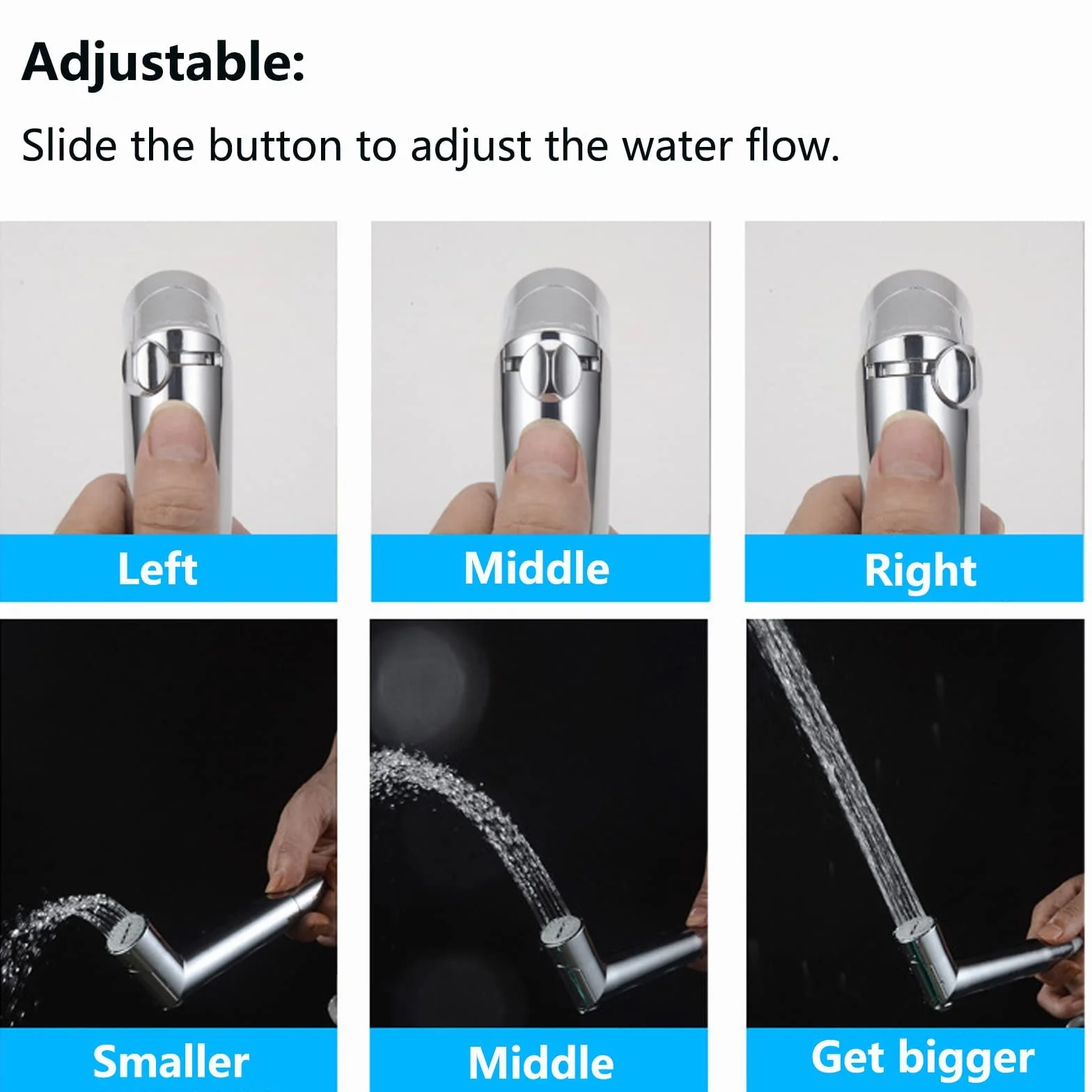Rociador de Bidé de Mano Ajustable Cabezal Ducha Bidet Sprayer para WC Baño Mascotas Higiene Personal