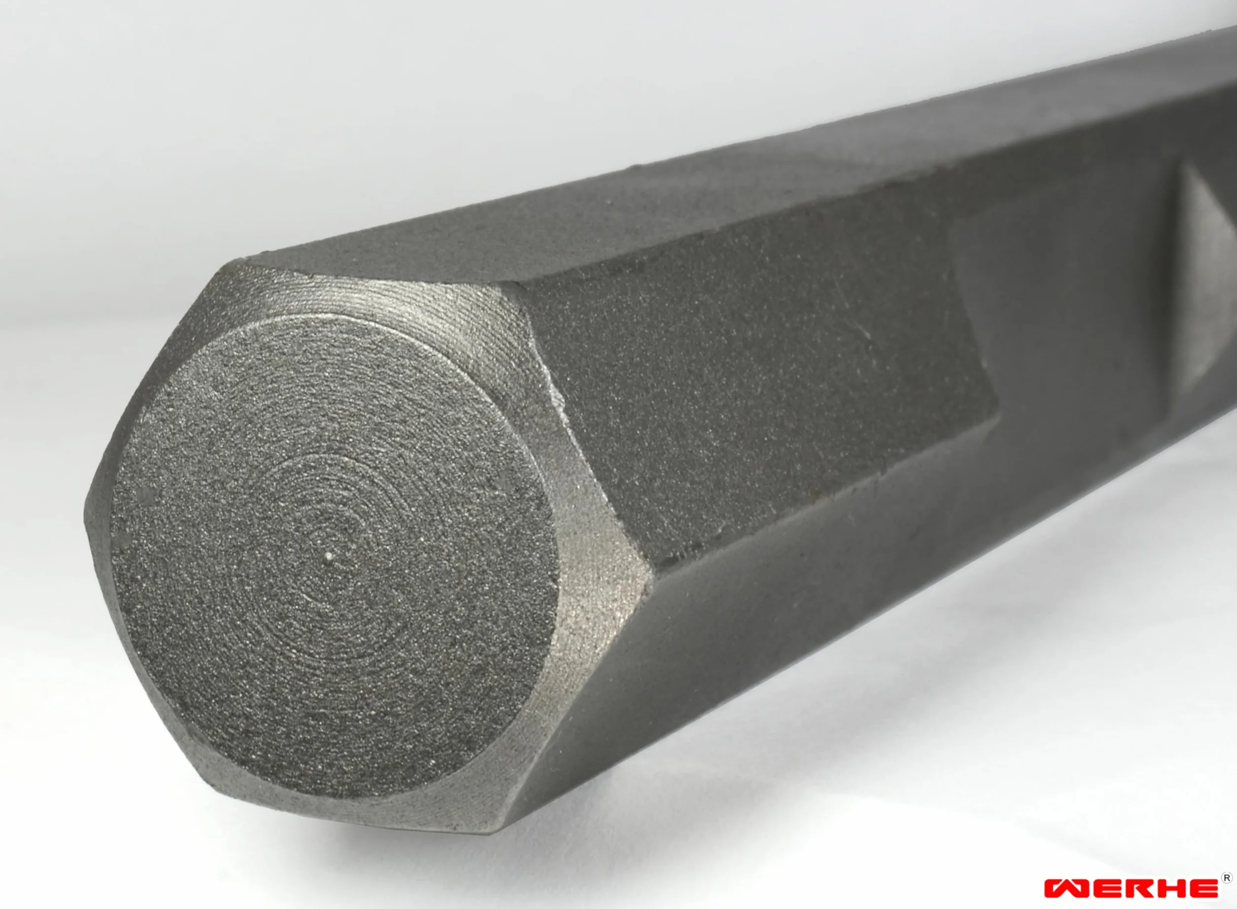 WERHE® Cincel de pala profesional HEX28 75 x 400 mm – Cincel plano para martillo de demolición – Acero para herramientas robusto