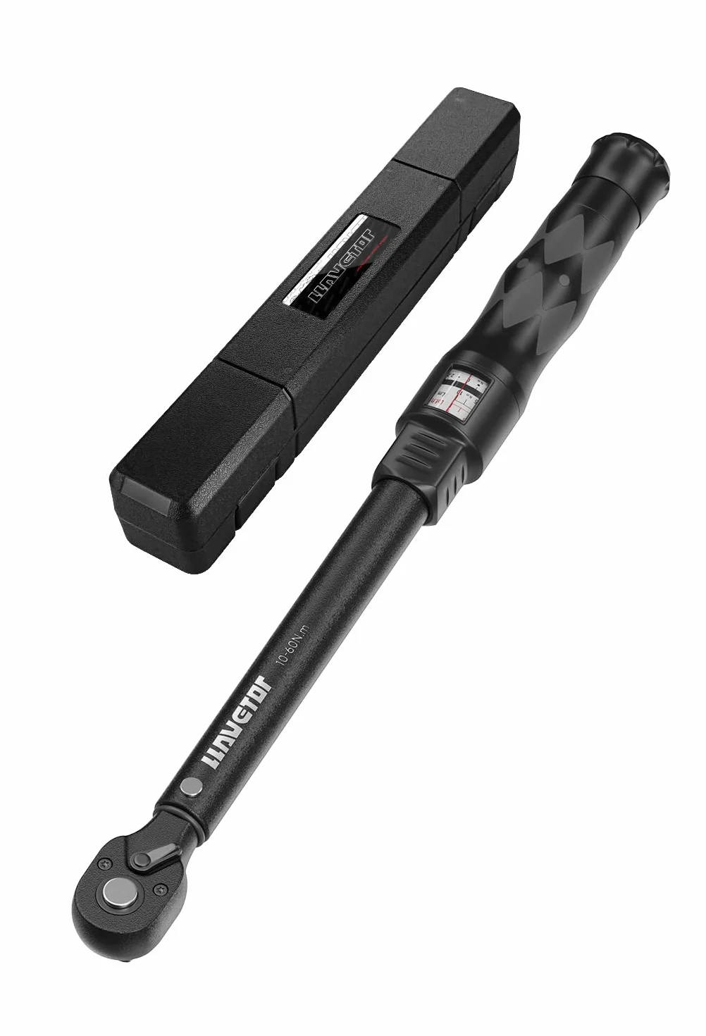 Llaves Dinamométricas de 3/8", 10-60 NM Llave de Torque, Precisión de Error ±3%, Click Llave Dinamométrica con Cabezal de Trinquete Reversible