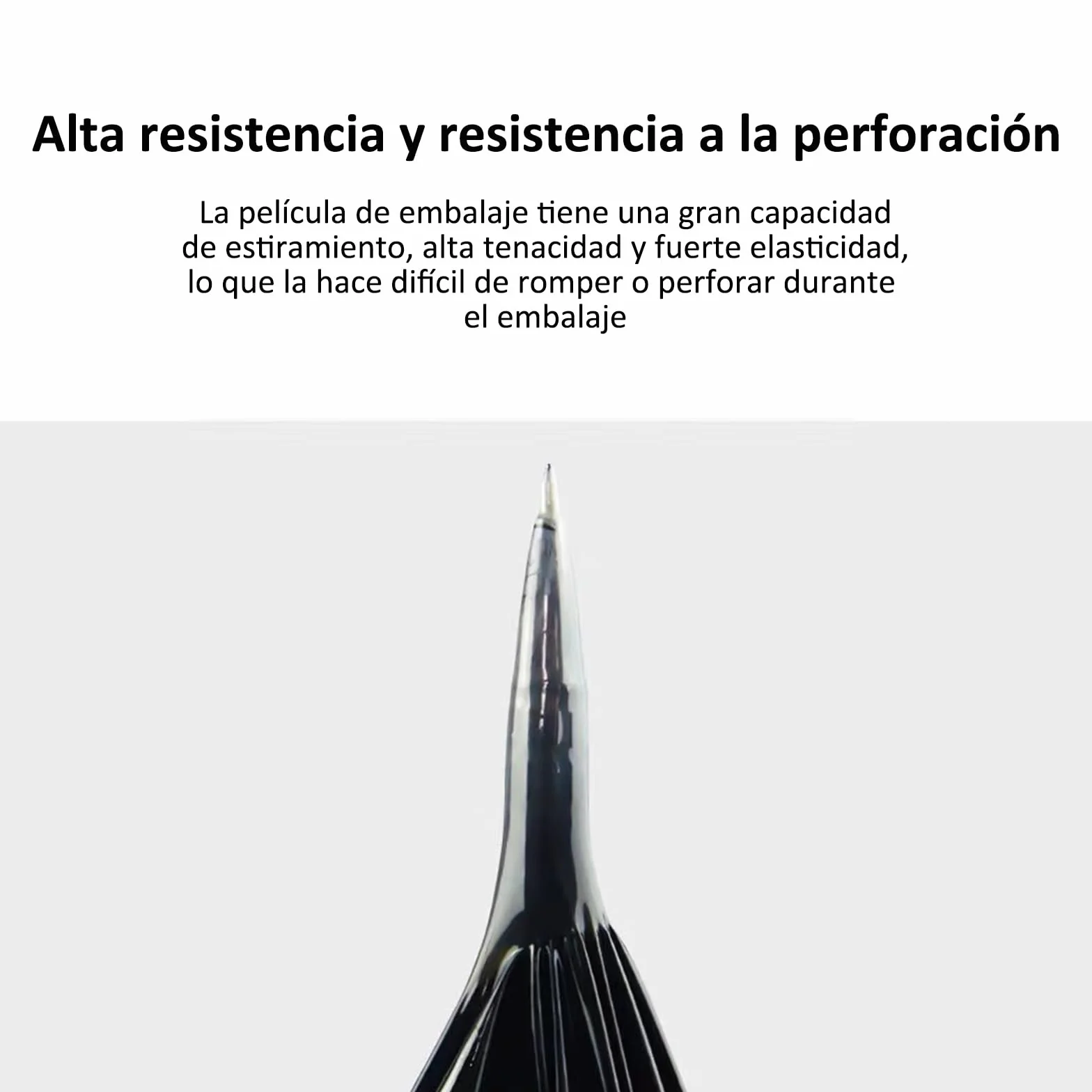 HIBRON Film Estirable Negro, 50 cm de Anchura, 23 Micras de Espesor, Estirable hasta 200m Largo, Autoadherente, Alta Flexibilidad, Muy Resistente. (2 Rollos)