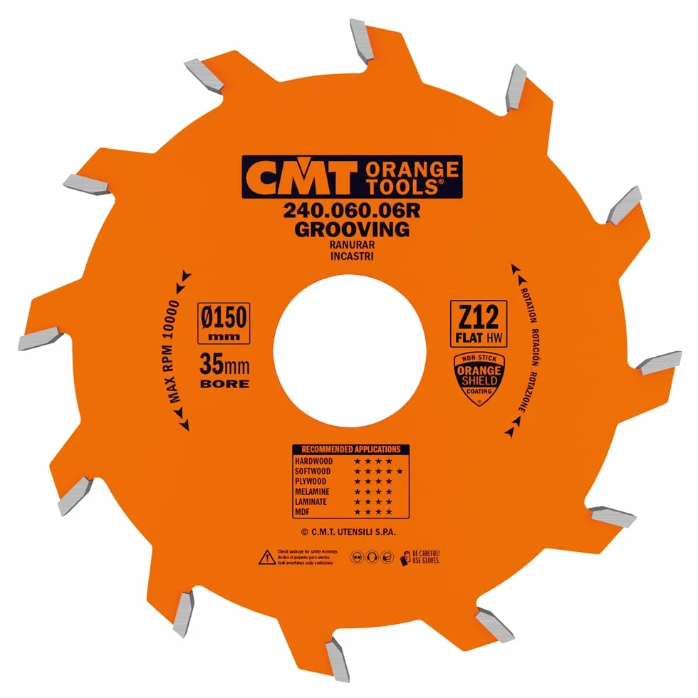 CMT Orange Tools 240.060.06R - Sierra circular para ranurar 150x6x35 z 12 recto