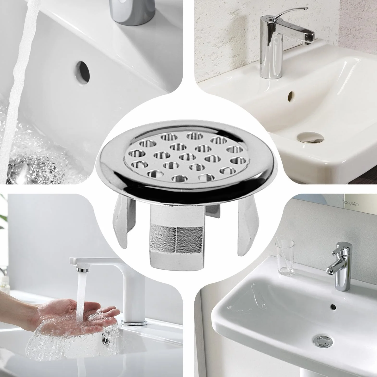 Ring De Desbordamiento del Fregadero de Repuesto para Orificio de Lavabo, Tapa para Bañera y Cocina