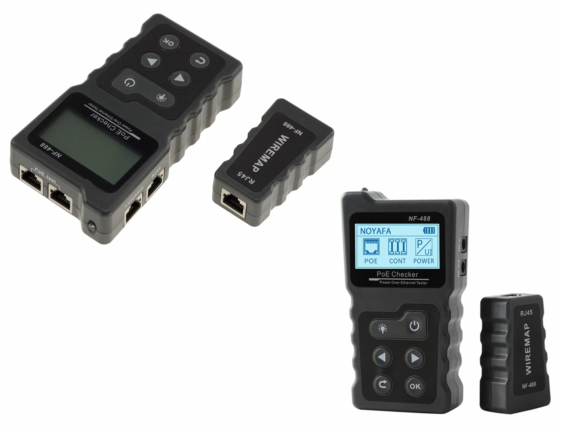 KALEA-INFORMATIQUE Comprobador de Cables de Red RJ45 RJ11: mapeo de Cables, Prueba de PoE (Presencia, Corriente, tensión, Potencia), Prueba de Consumo de energía.