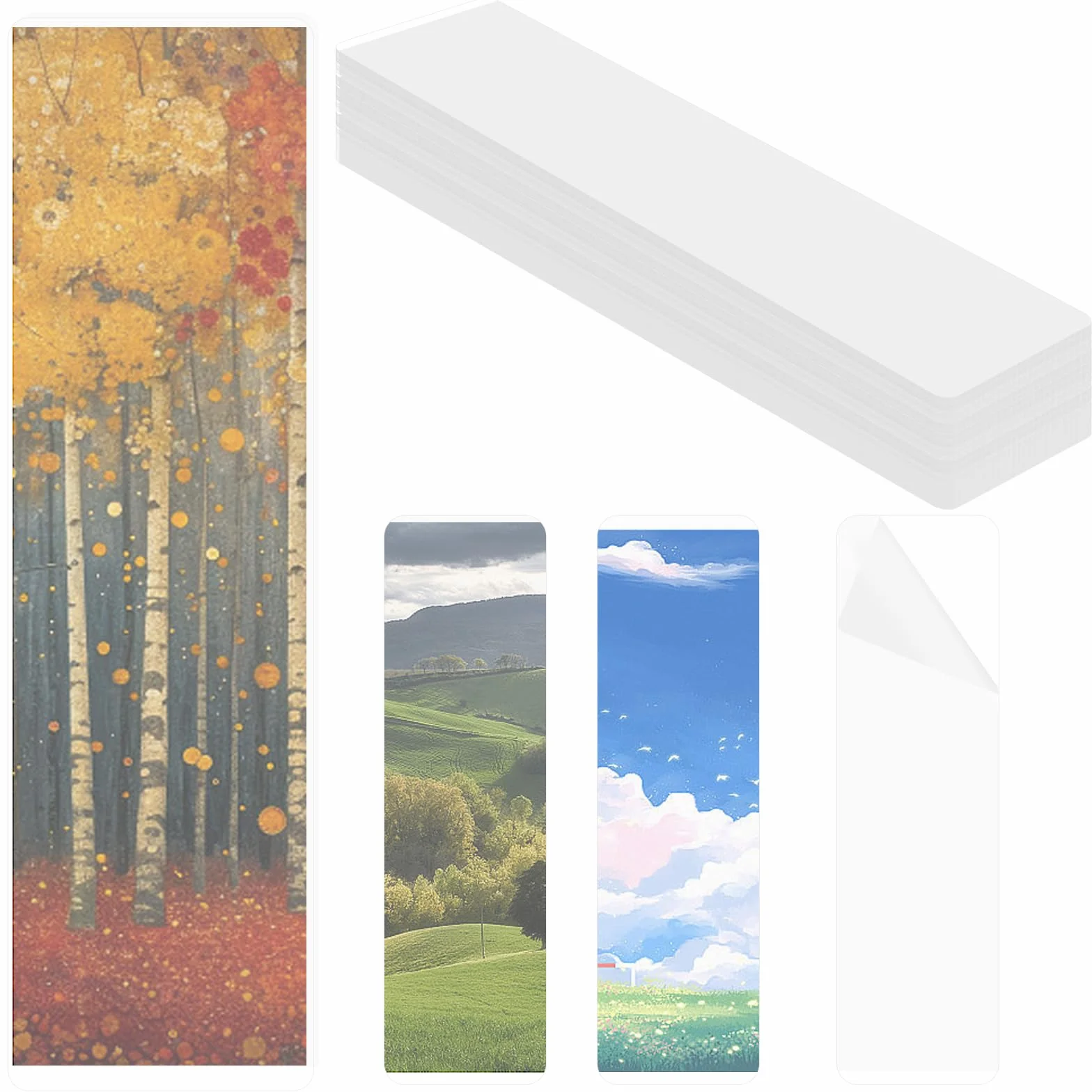 Fundas para marcapáginas Hot Laminator Sleeves, hojas laminadas, 120 unidades, compatibles lucencyes