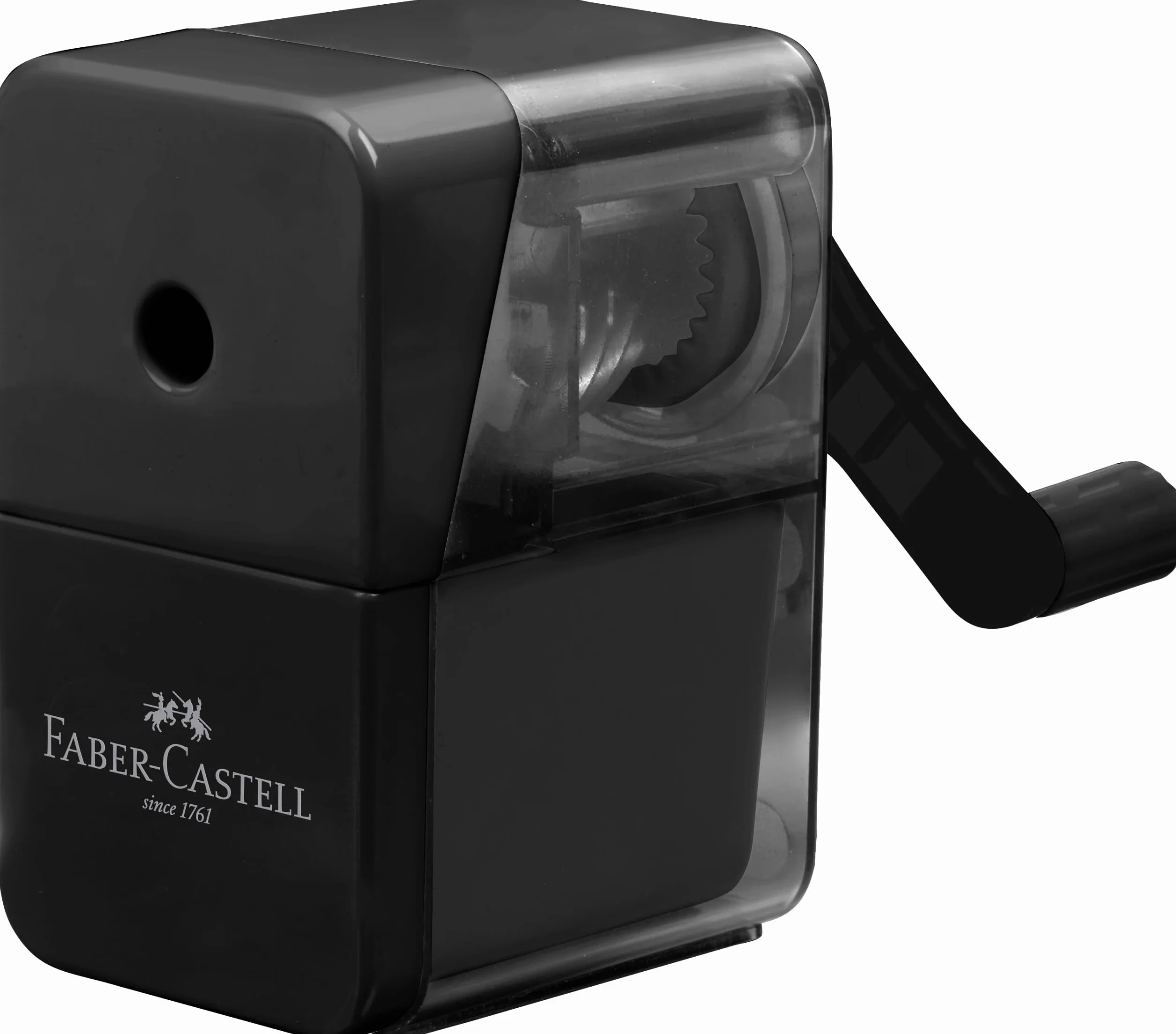 Faber-Castell Sacapuntas con Manivela de Escritorio Negro