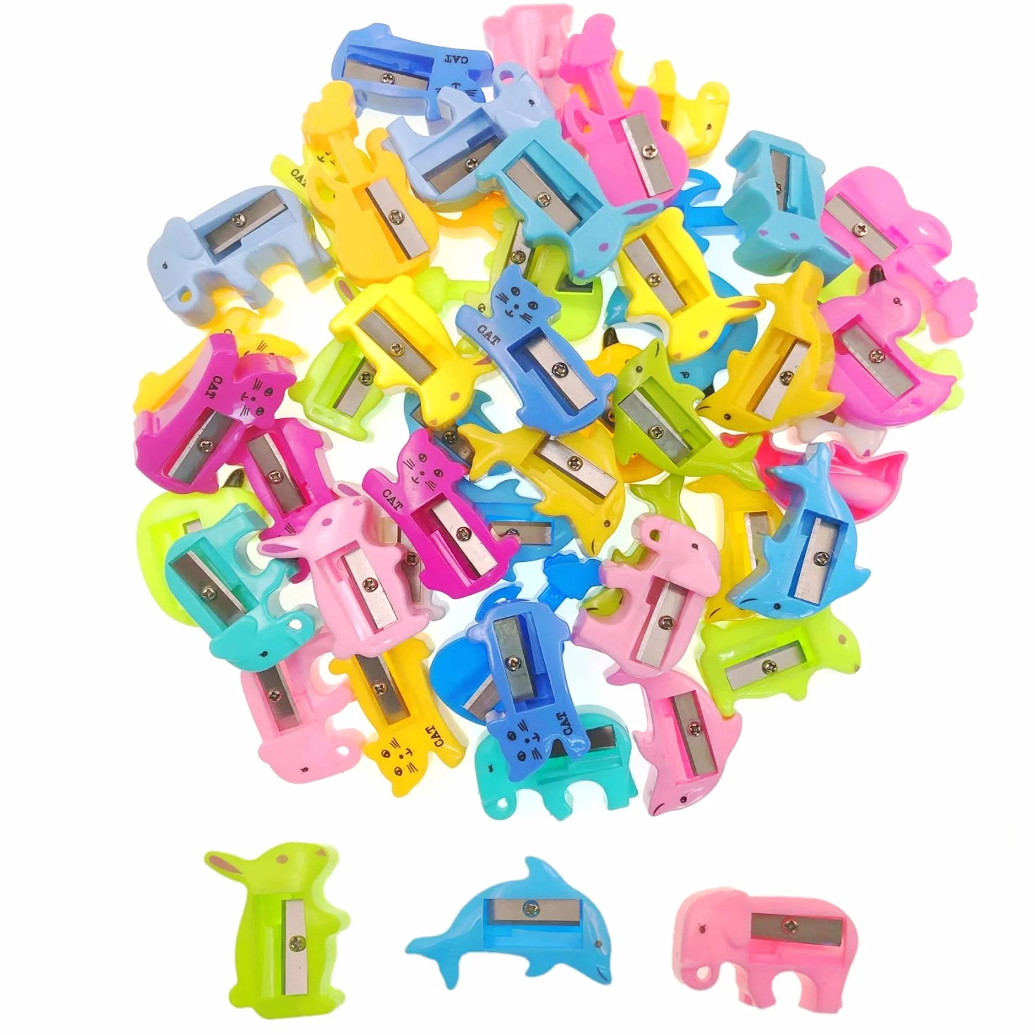 JZK 50 Sacapuntas de Dibujos Animados para Niños, Regalos, Bolsas de Fiesta