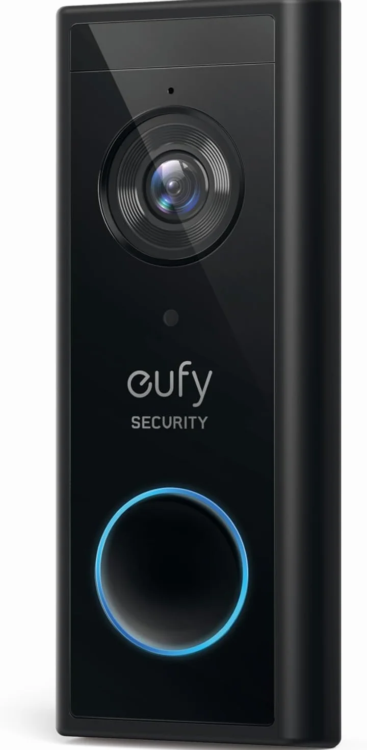 eufy Security, Video Timbre Inalámbrico Adicional (Alimentado por batería) con 2K HD, IA en el Dispositivo para detección Humana, Audio bidireccional, utoinstalación Sencilla, Necesita HomeBase 2