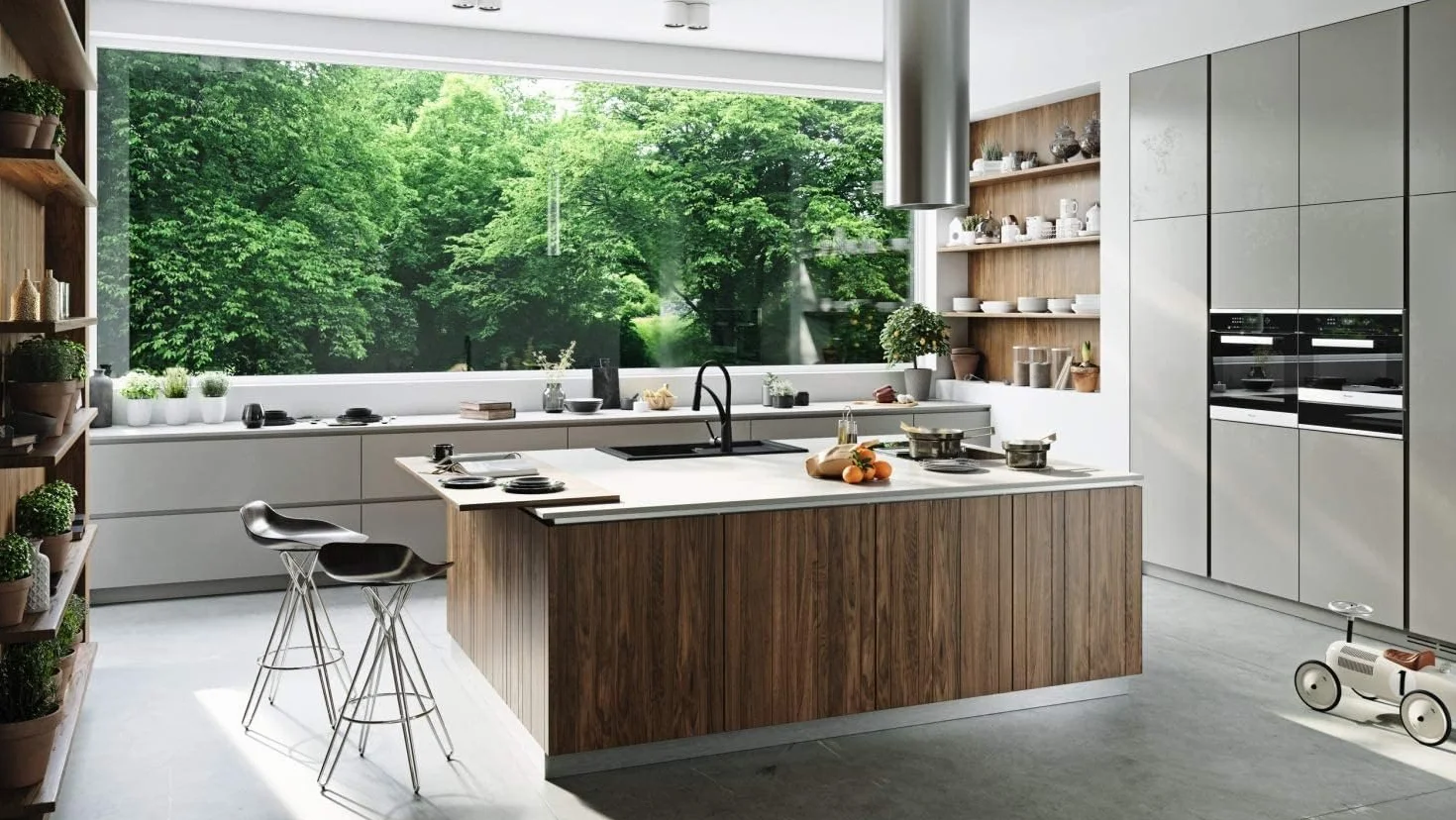 PRIMAGRAN Fregadero Cocina Negro 78x50cm, Granito 2 Senos + Sifón, Sobre Encimera al Mueble 80cm - Madrid Twin S001
