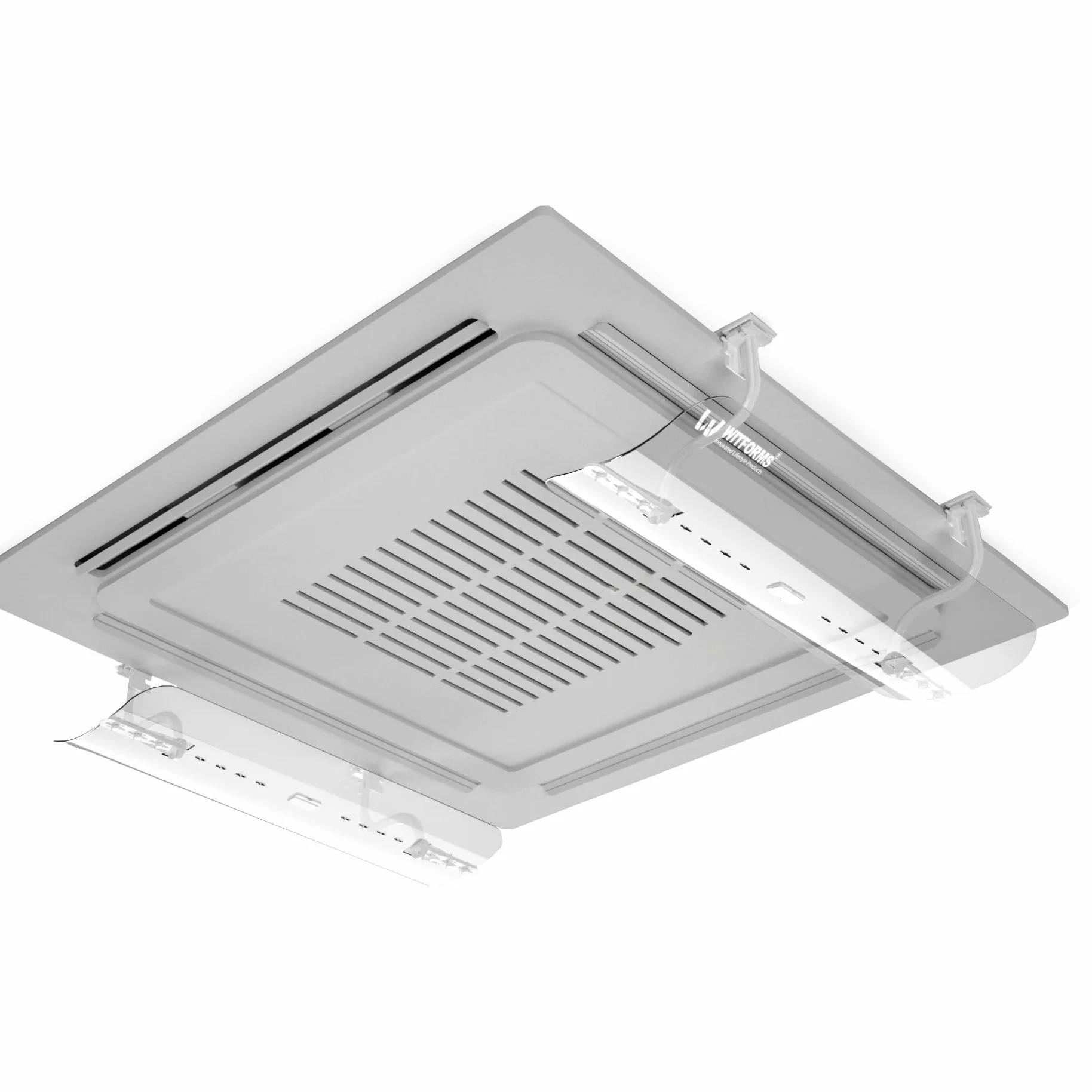 WITFORMS/CASSETTE - Deflector de aire de CA ajustable adecuado para salidas de aire acondicionado de cassette. Mejora la circulación de refrigeración y calefacción