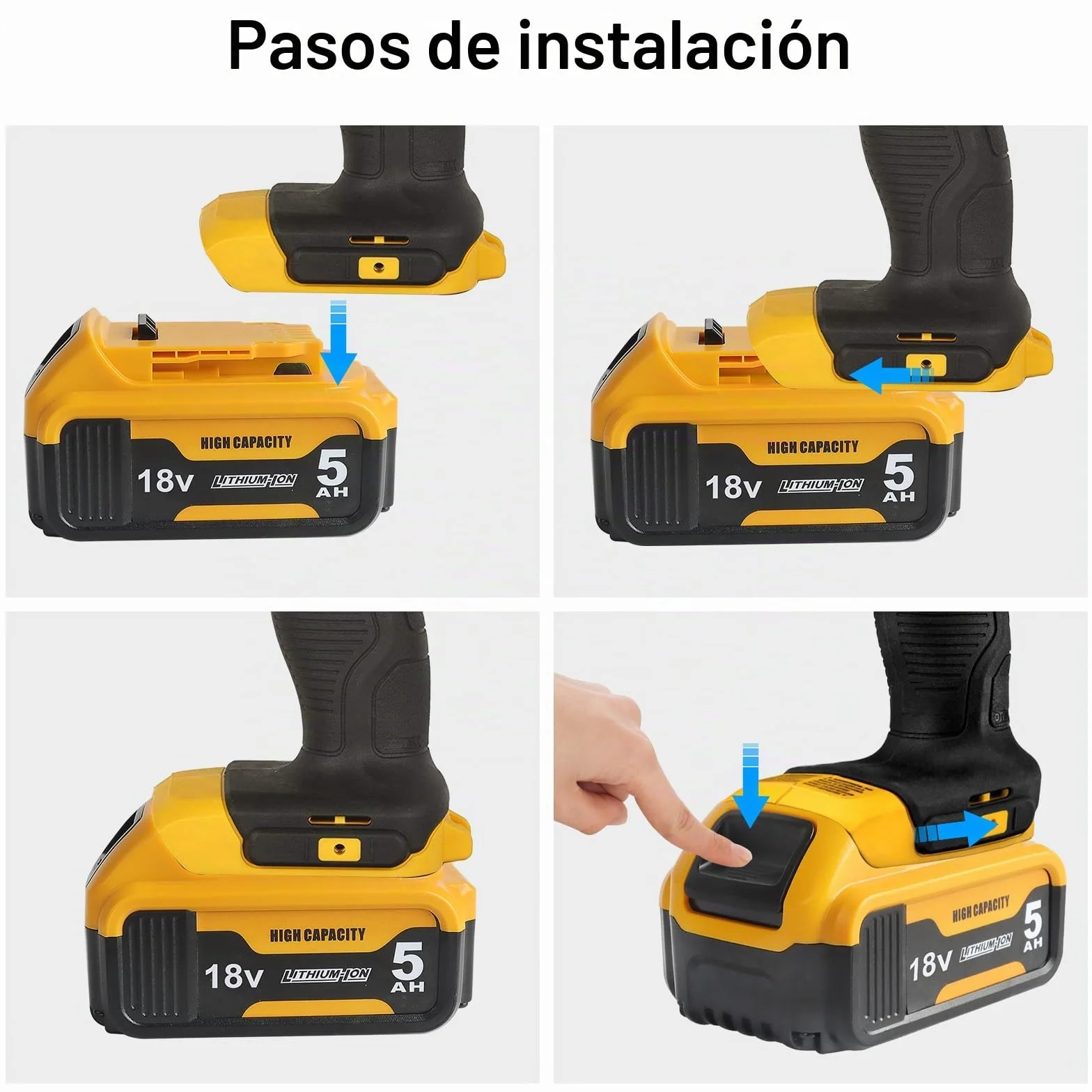Waitley 5.0A DCB184 para Dewalt 18V Batería DCB184 DCB200 DCB182 DCB180 DCB181 DCB182 DCB200