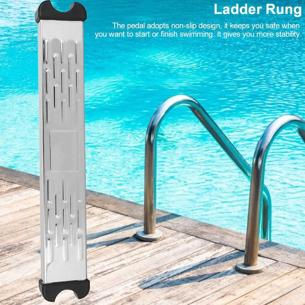 Jingyi Peldaño Sólido y Duradero de Acero Inoxidable para Escalera, Reemplazo del Pedal de Cubierta para Piscina y SPA