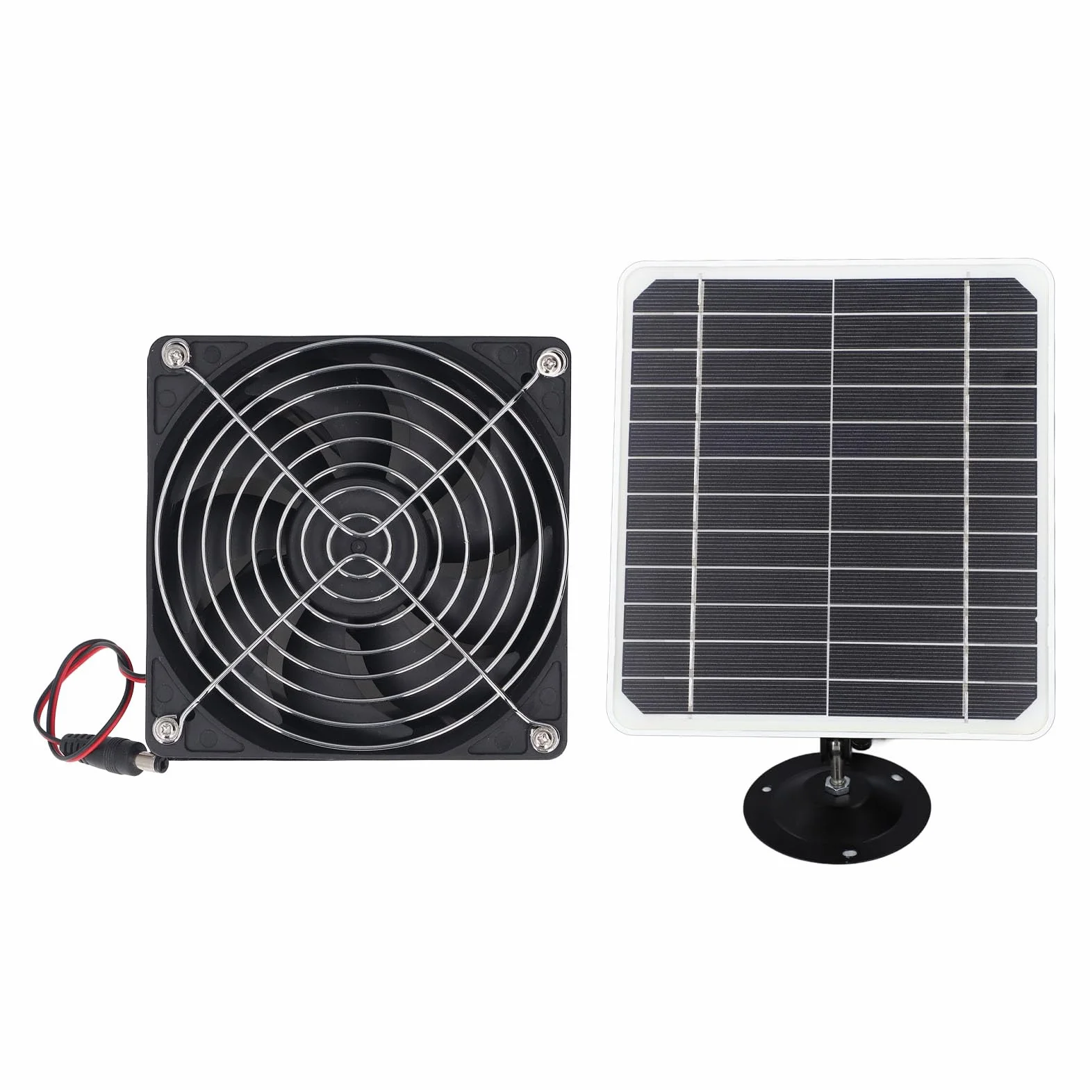 Kit de Ventilador de Ventilación Solar con Panel de 50 W, 12 V, Extractor de Techo de 6,5 Pulgadas para Invernadero, Gallinero, Cobertizo, Edificios Al Aire Libre, Recintos para Mascotas