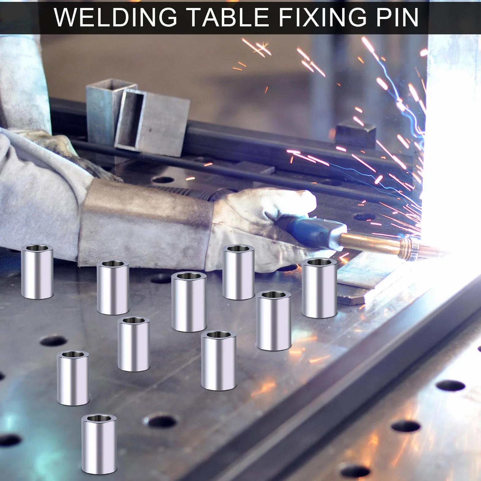 10 pines de fijación para mesa de soldadura, 1.5 x 1 x 5/20.3 cm, accesorios de mesa de soldadura, accesorios de aleación de aluminio, kit de fijación para pines de alineación de mesa de soldadura